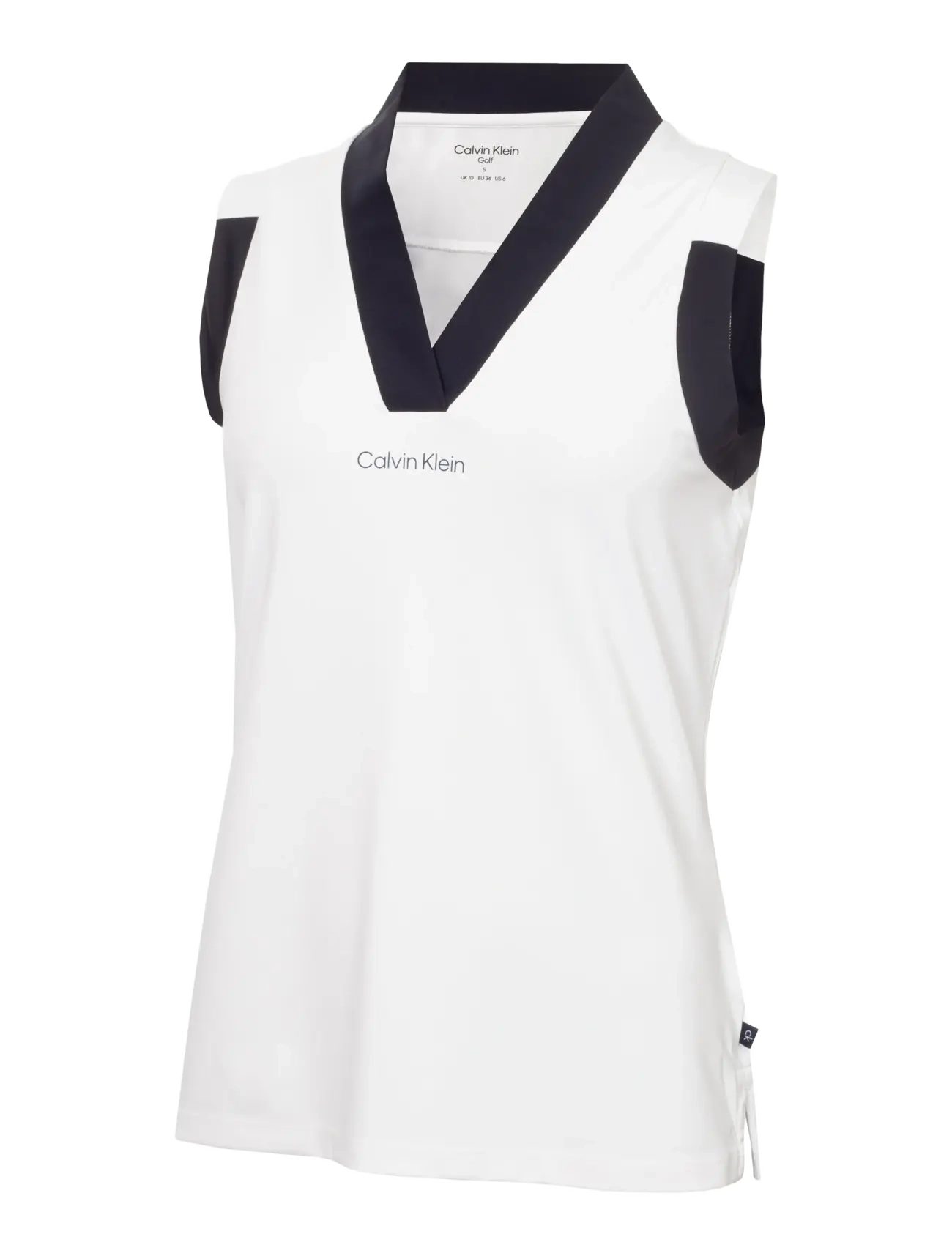 Calvin Klein Golf JUNO JERSEY S/LESS POLO - Kläder - WHITE / white