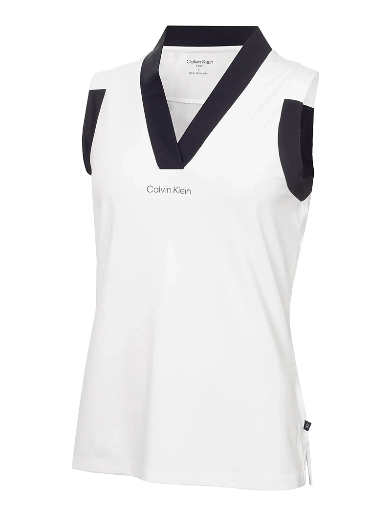 Calvin Klein Golf - JUNO JERSEY S/LESS POLO - oberteile & t-shirts - white - 1