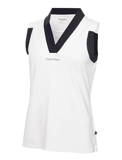 Calvin Klein Golf JUNO JERSEY S/LESS POLO - Kleidung - WHITE / white