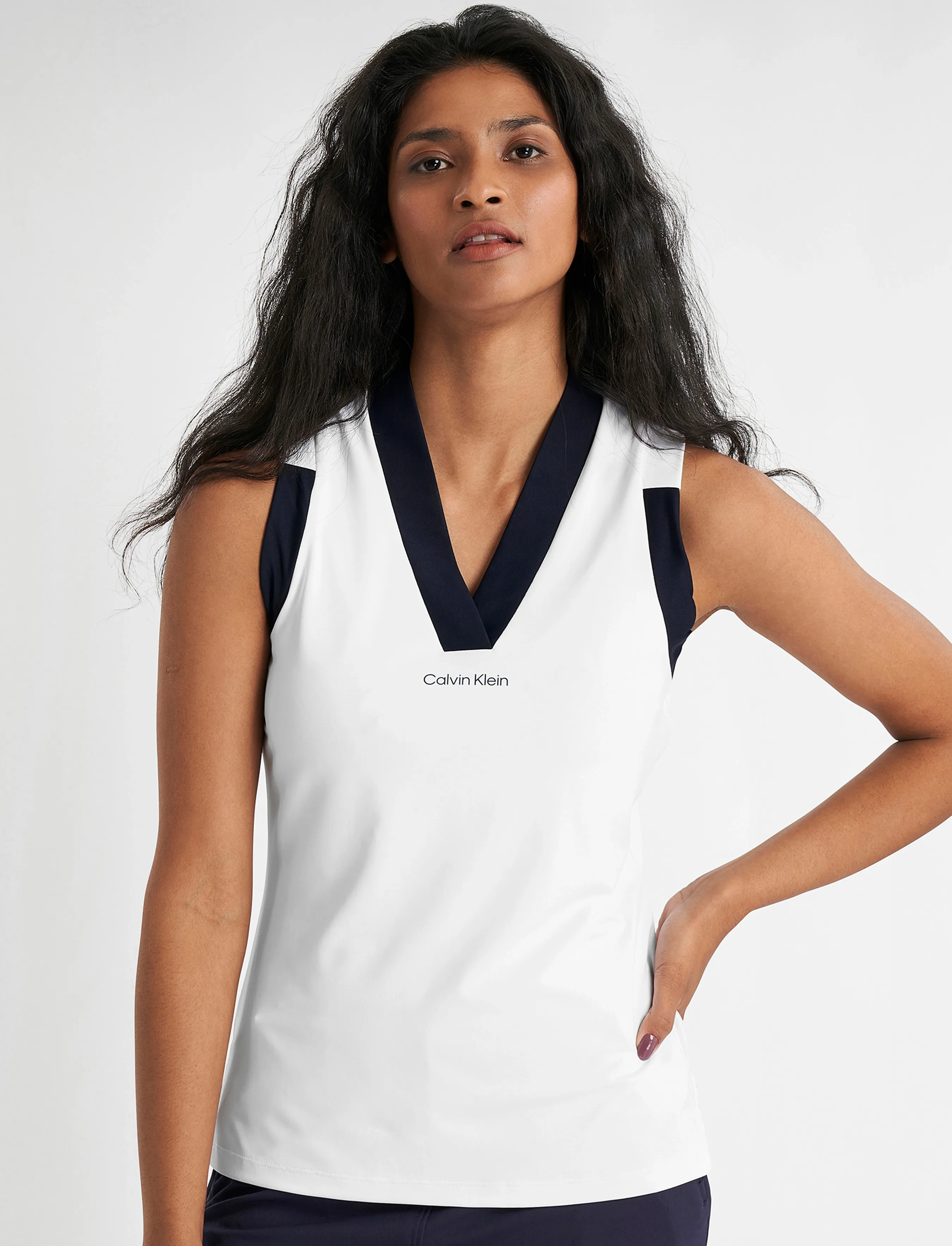 Calvin Klein Golf JUNO JERSEY S/LESS POLO - T-Shirts & Tops - WHITE / white