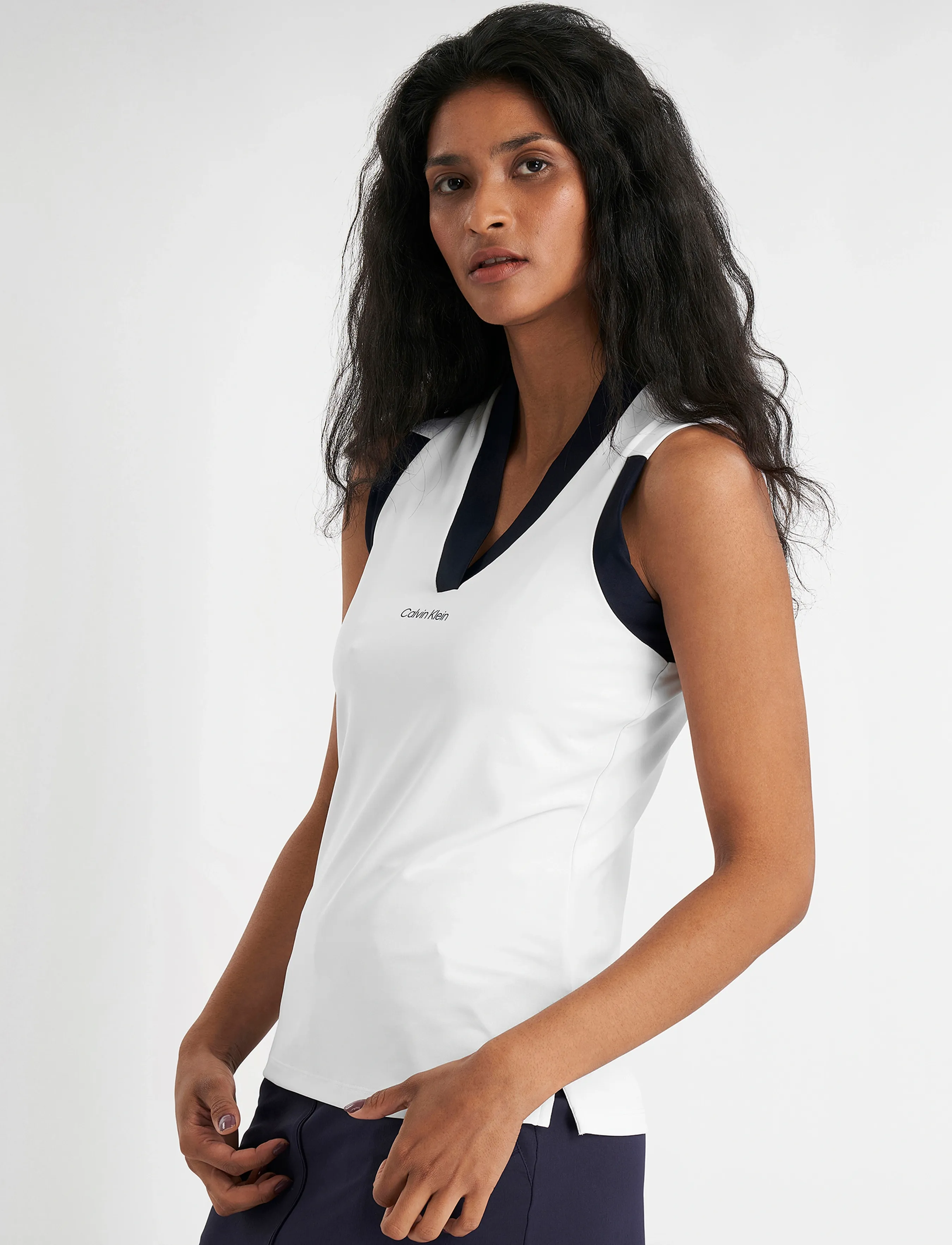 Calvin Klein Golf - JUNO JERSEY S/LESS POLO - poloer - white - 5