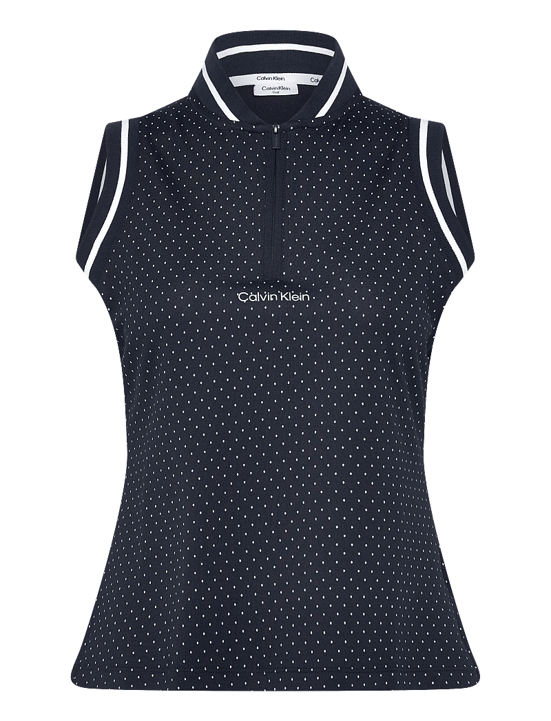 Calvin Klein Golf - CAMILLA PRINTED S/LESS POLO - oberteile & t-shirts - navy - 0