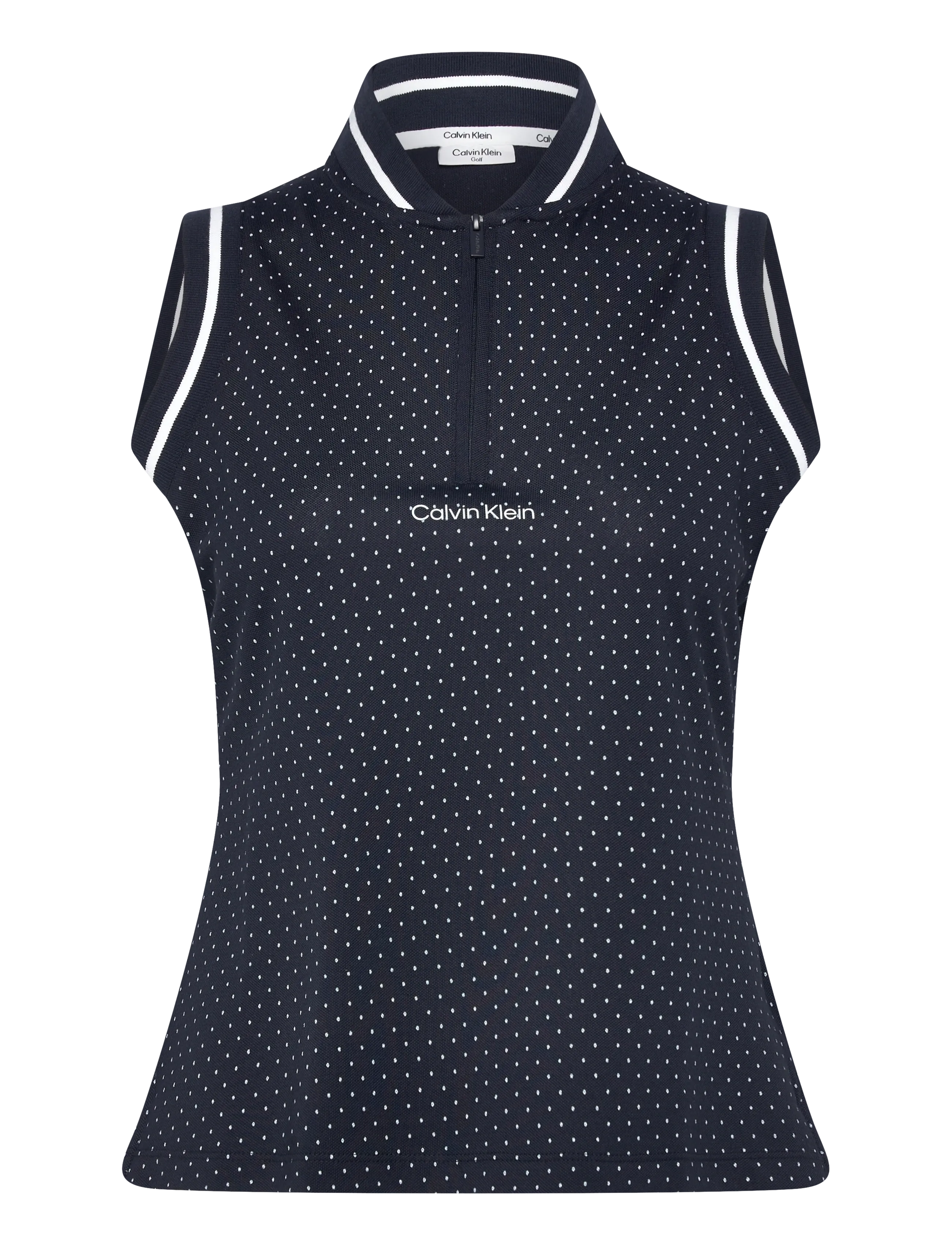 Calvin Klein Golf CAMILLA PRINTED S/LESS POLO - Kläder - NAVY / navy