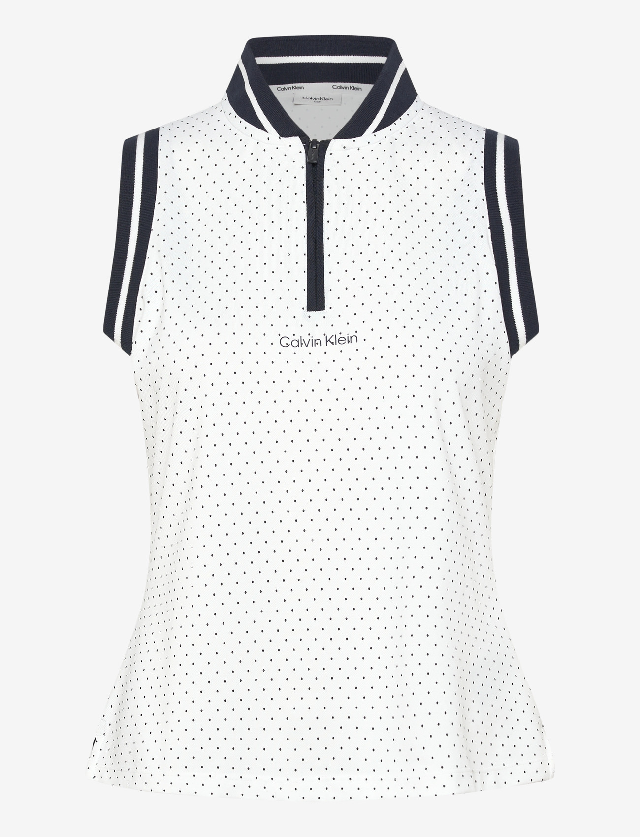 Calvin Klein Golf - CAMILLA PRINTED S/LESS POLO - oberteile & t-shirts - white - 0