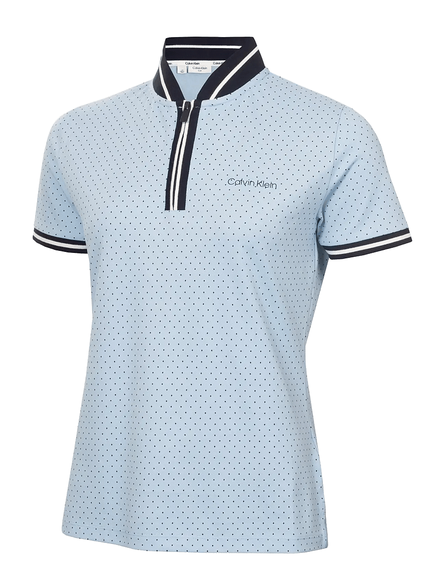 Calvin Klein Golf - CAMILLA PRINTED S/S POLO - oberteile & t-shirts - bluebell - 1