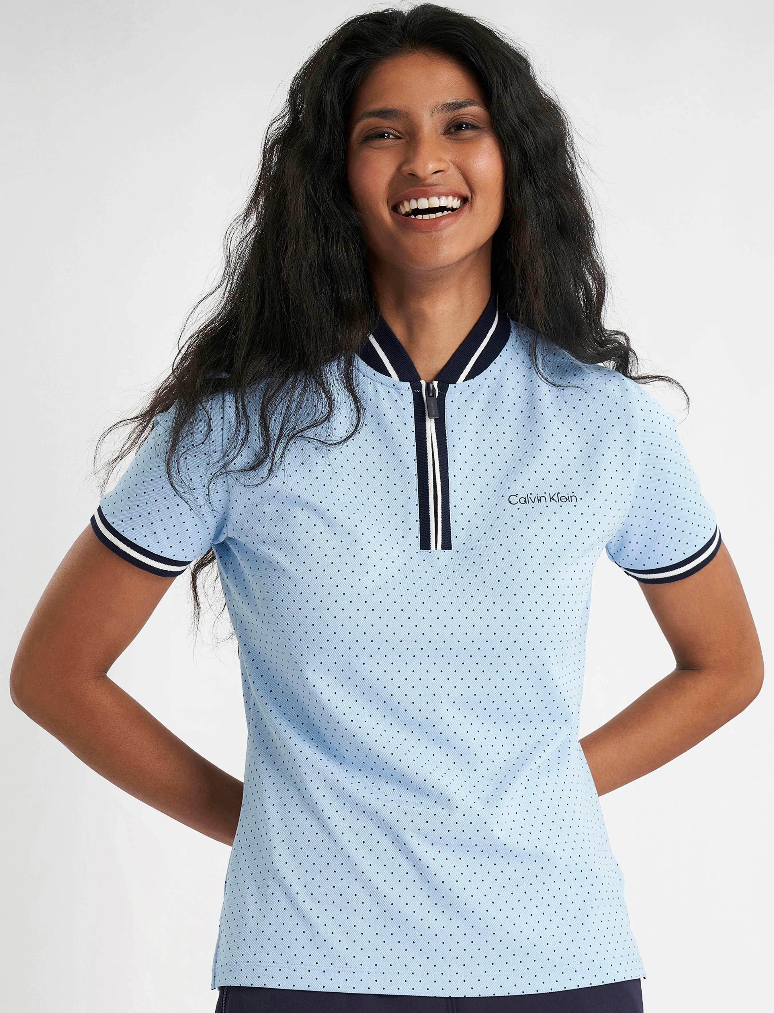 Calvin Klein Golf CAMILLA PRINTED S/S POLO - Alussärgid ja T-särgid - BLUEBELL / blue