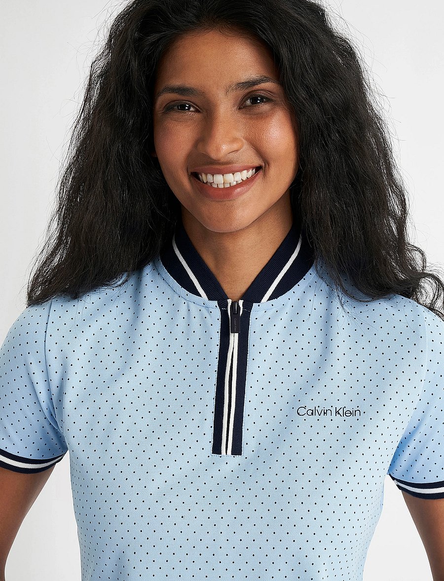 Calvin Klein Golf - CAMILLA PRINTED S/S POLO - oberteile & t-shirts - bluebell - 4