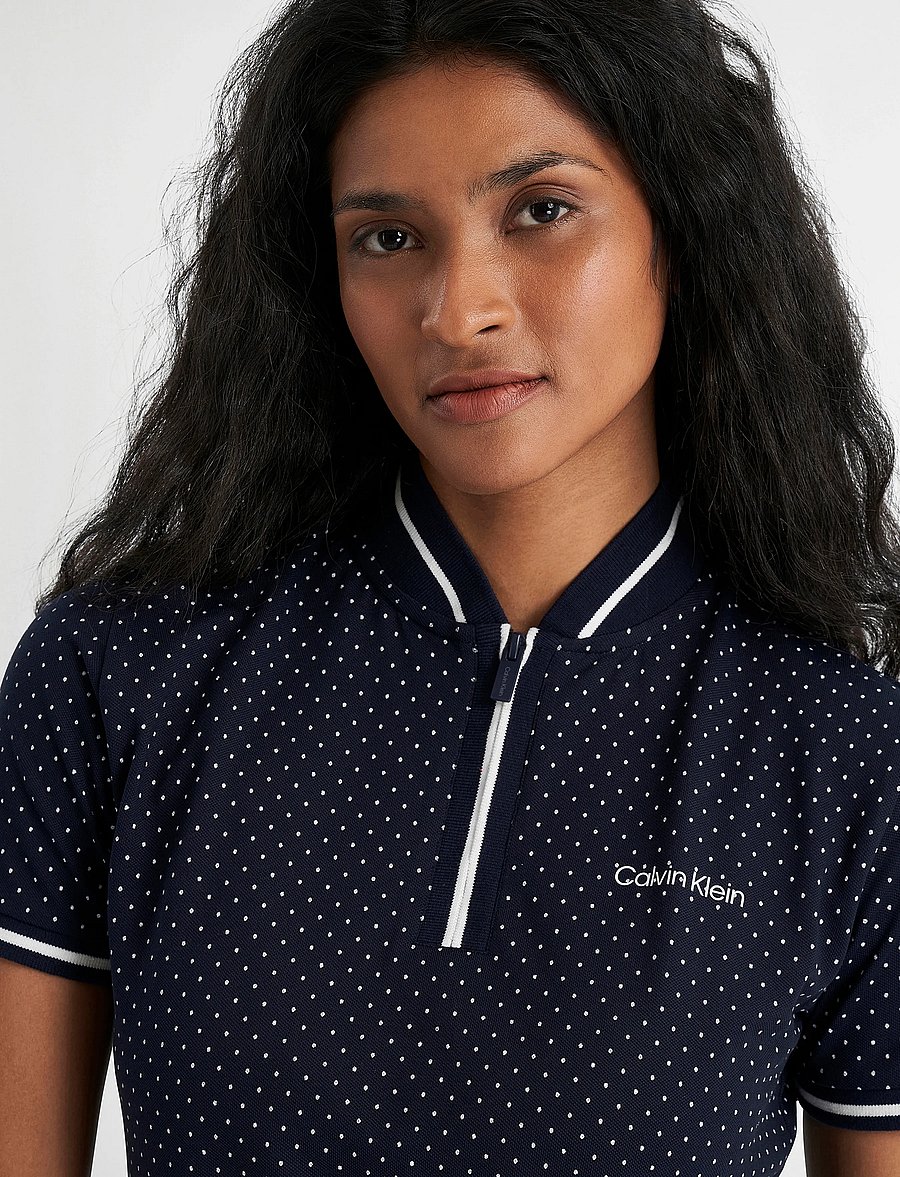 Calvin Klein Golf - CAMILLA PRINTED S/S POLO - oberteile & t-shirts - navy - 4
