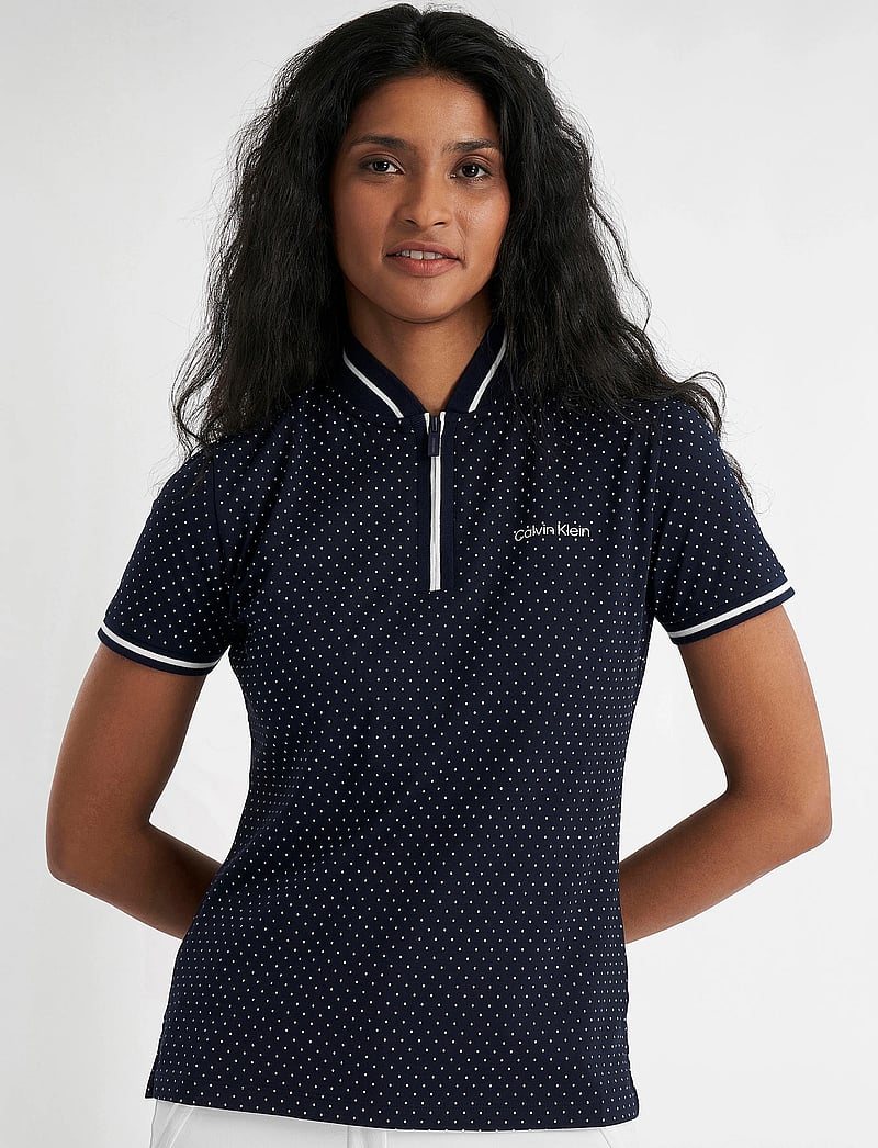 Calvin Klein Golf - CAMILLA PRINTED S/S POLO - oberteile & t-shirts - navy - 5