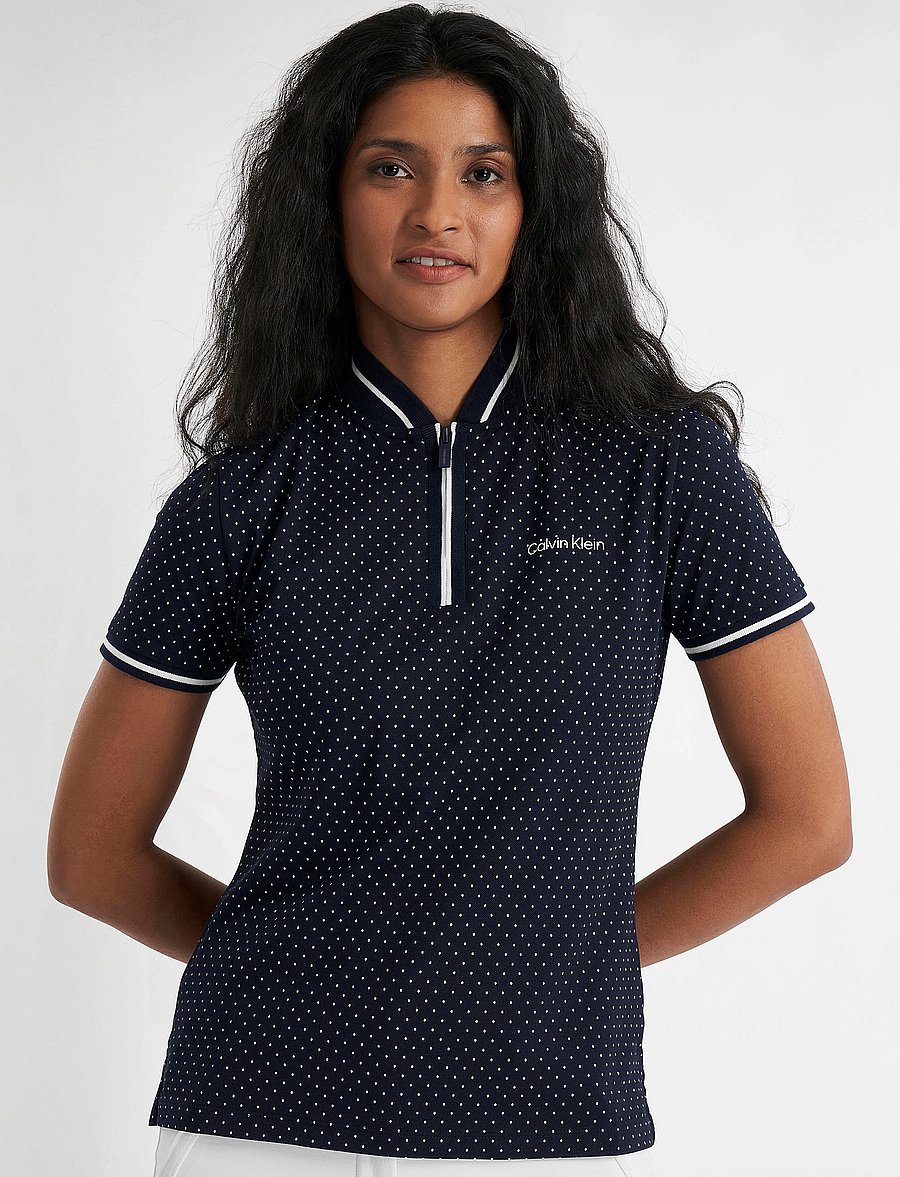 Calvin Klein Golf - CAMILLA PRINTED S/S POLO - oberteile & t-shirts - navy - 5
