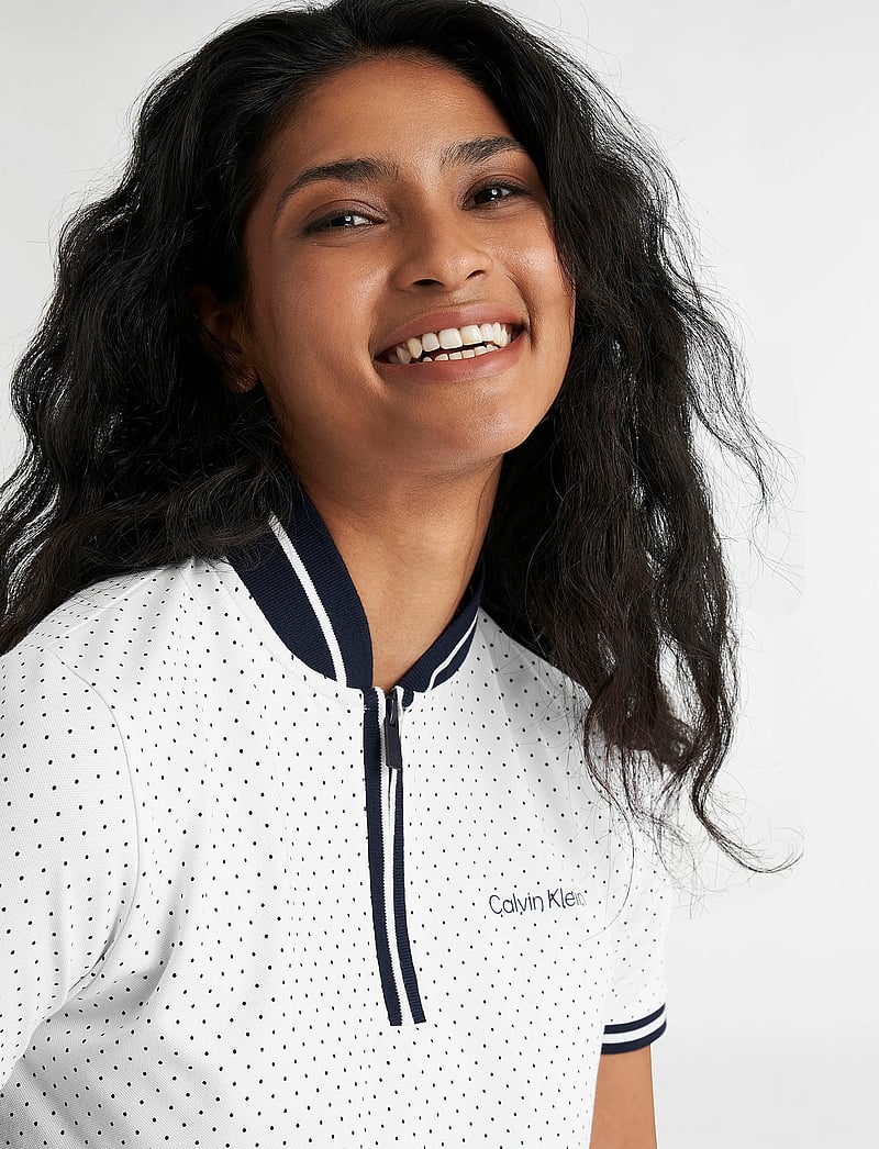 Calvin Klein Golf - CAMILLA PRINTED S/S POLO - oberteile & t-shirts - white - 4