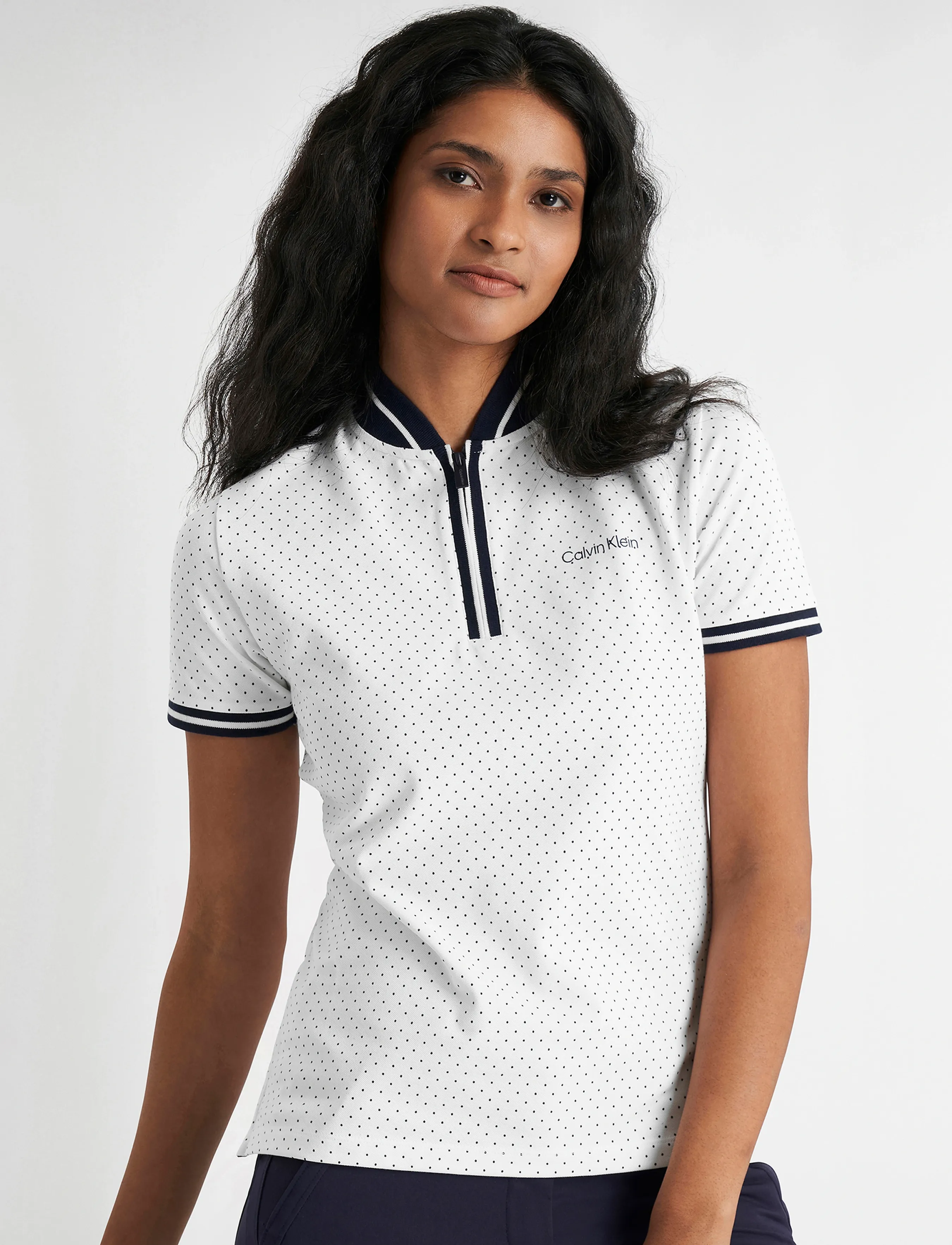 Calvin Klein Golf - CAMILLA PRINTED S/S POLO - polos - white - 5