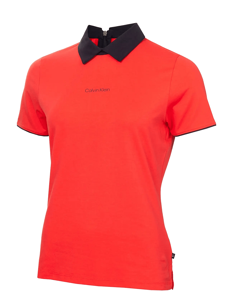 Calvin Klein Golf - BROOKE S/S POLO - toppar & t-shirts - coral red - 1