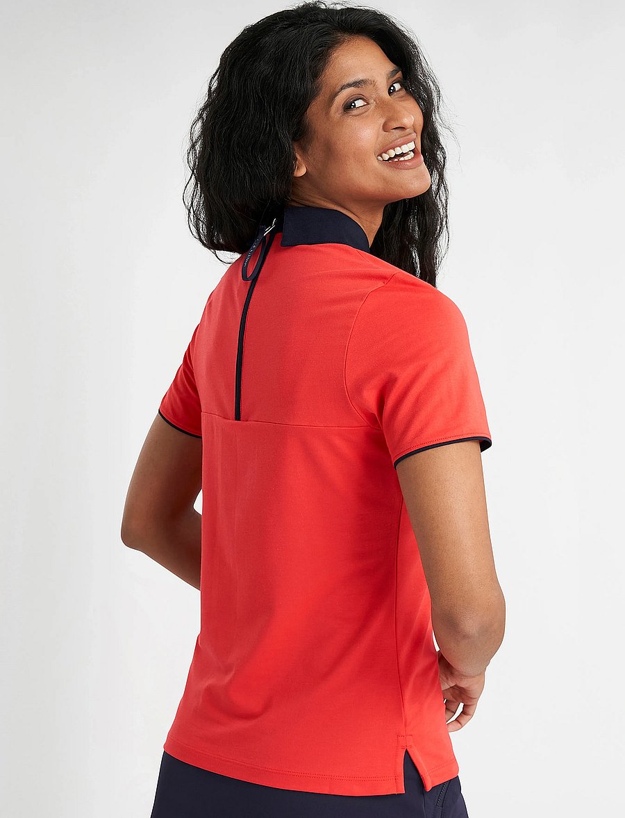 Calvin Klein Golf - BROOKE S/S POLO - toppar & t-shirts - coral red - 3