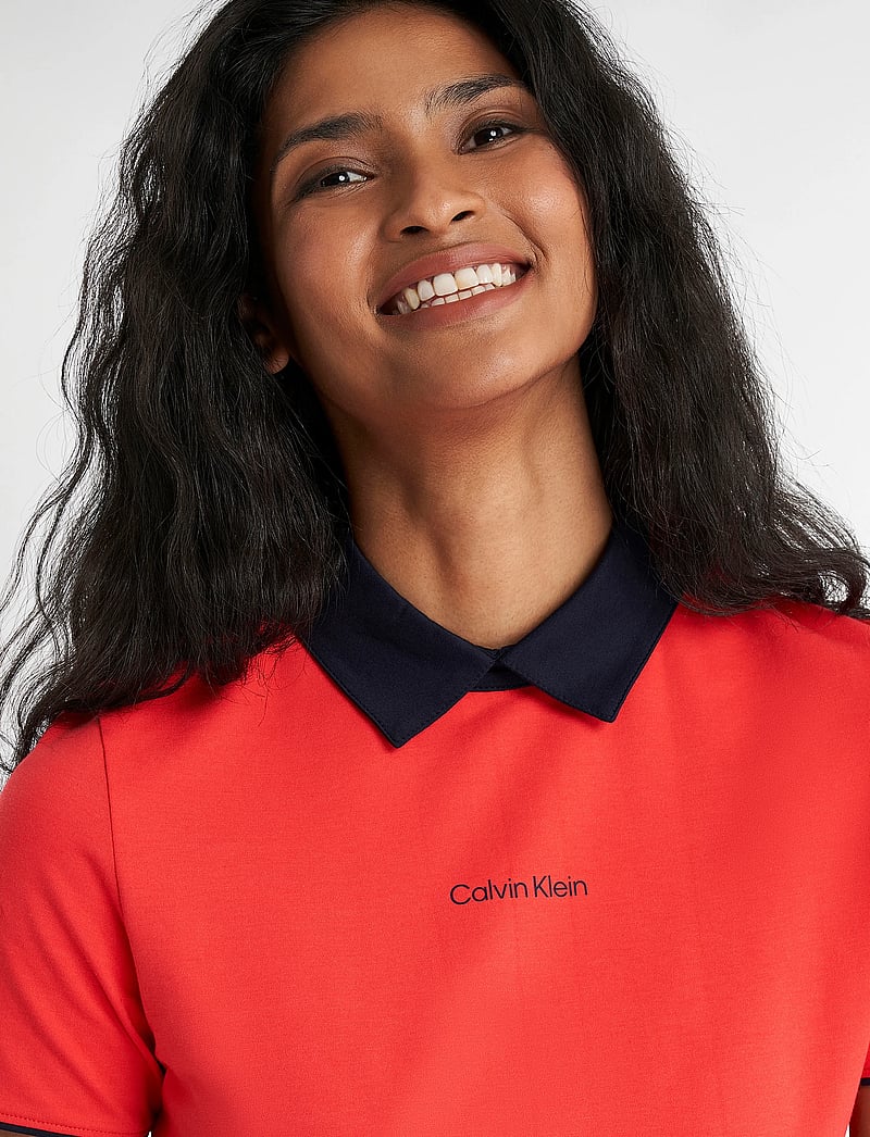 Calvin Klein Golf - BROOKE S/S POLO - toppe & t-shirts - coral red - 5