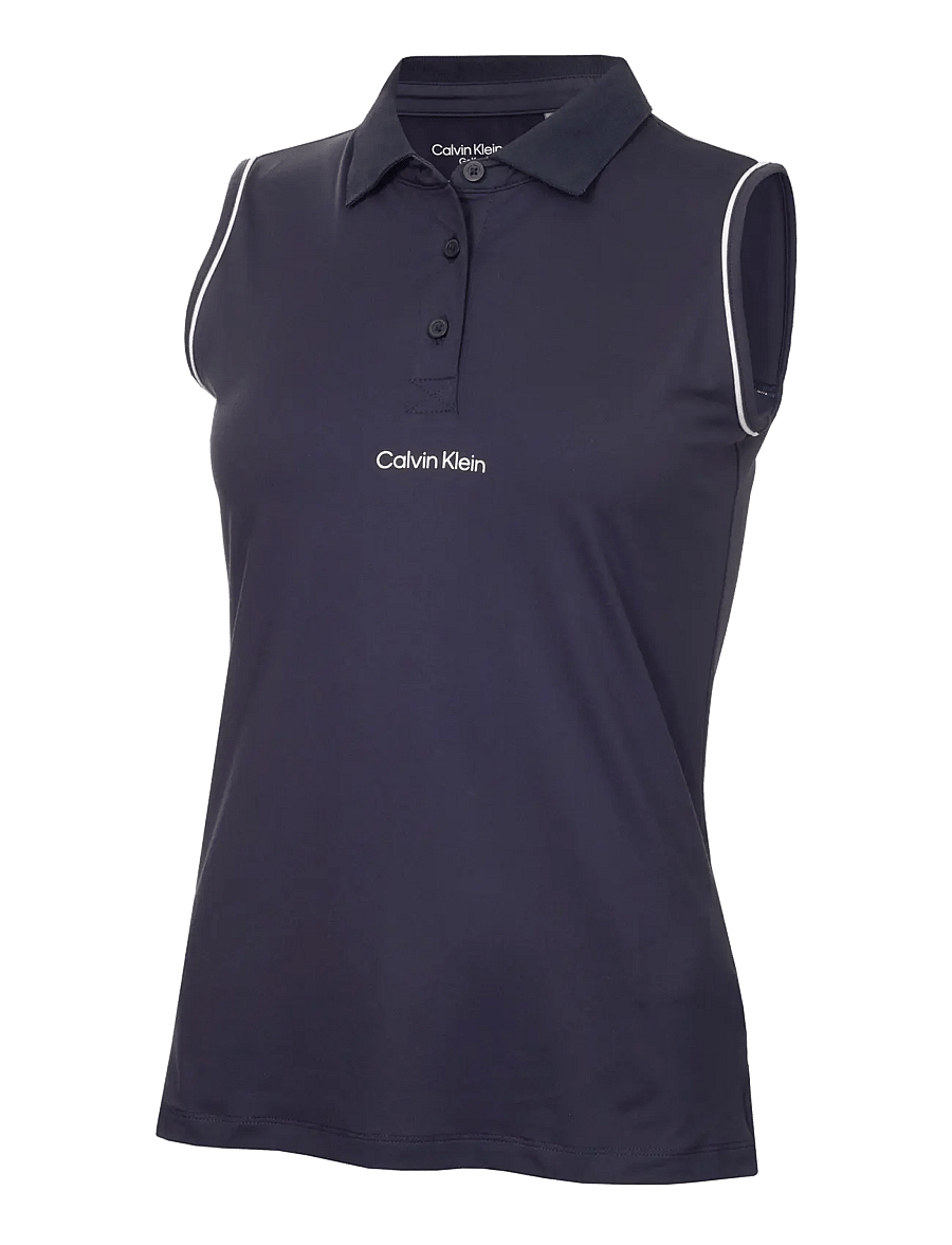 Calvin Klein Golf - MANELLE S/LESS POLO - oberteile & t-shirts - navy - 1
