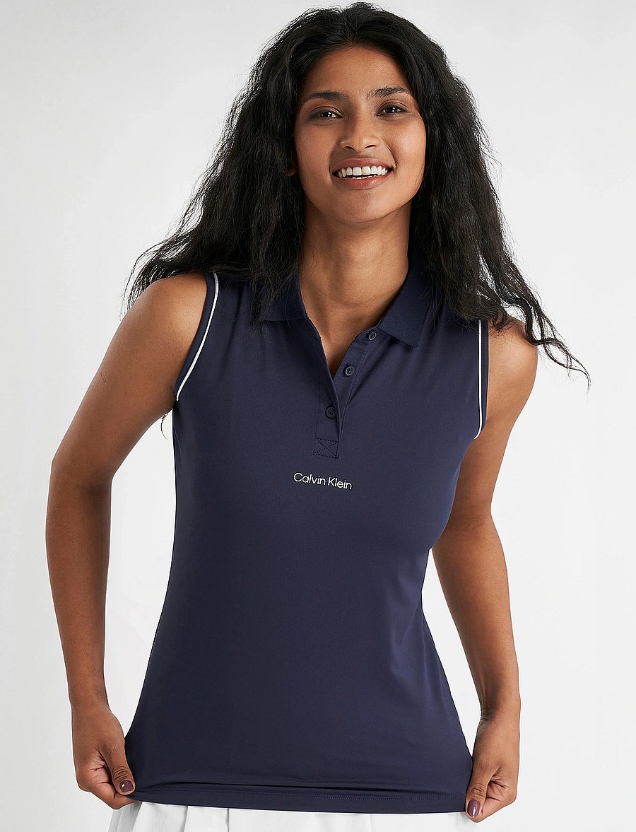 Calvin Klein Golf - MANELLE S/LESS POLO - alussärgid ja t-särgid - navy - 5