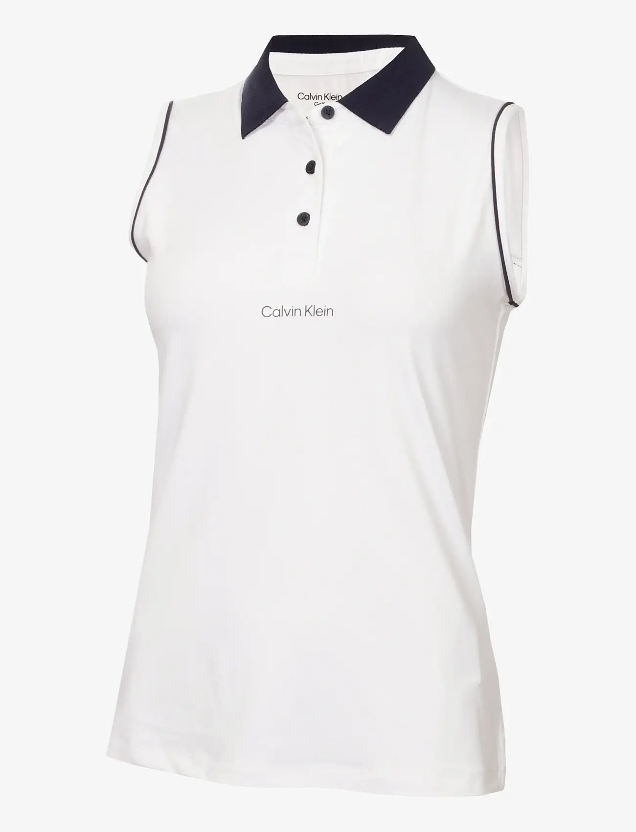 Calvin Klein Golf - MANELLE S/LESS POLO - toppar & t-shirts - white - 1