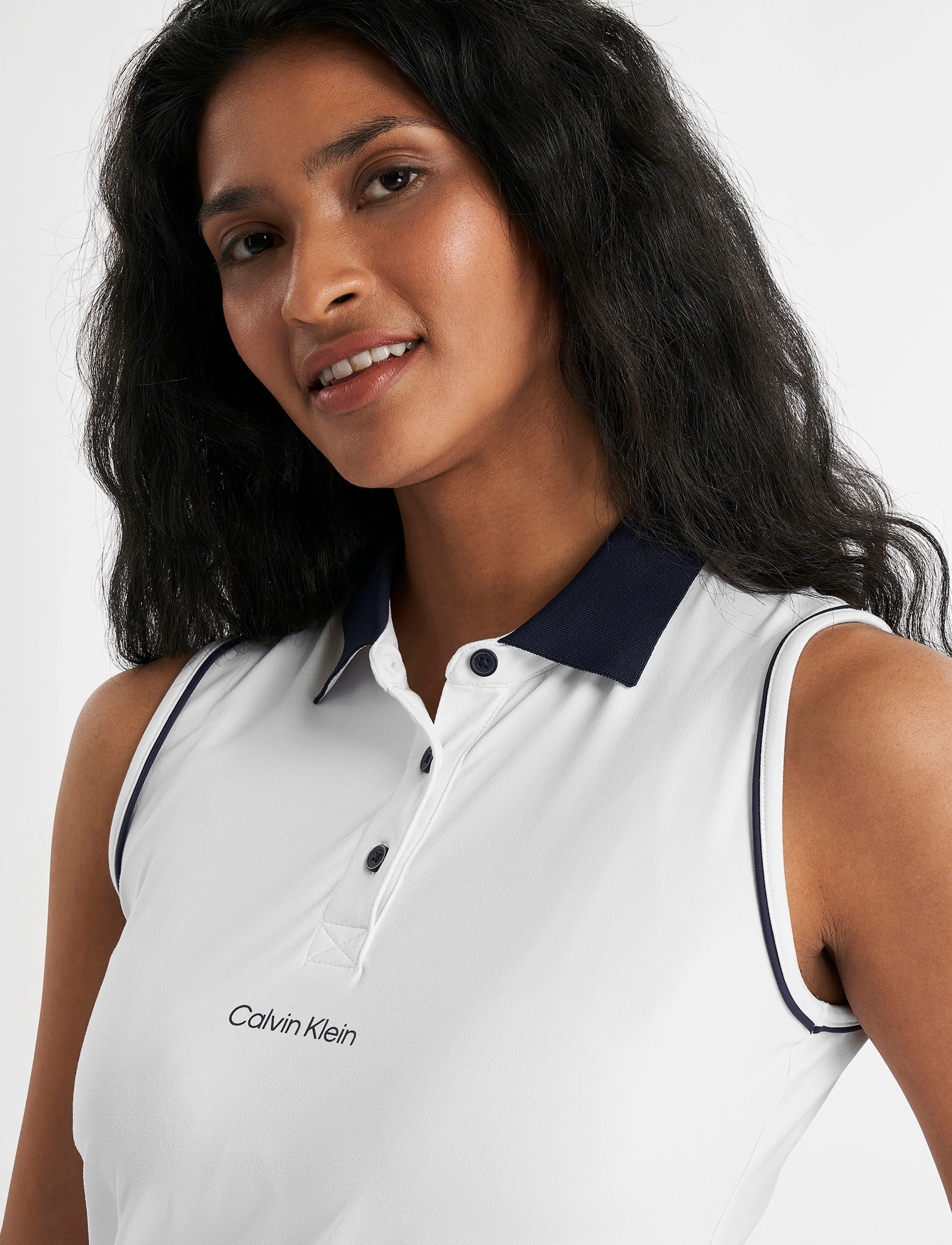 Calvin Klein Golf - MANELLE S/LESS POLO - oberteile & t-shirts - white - 4