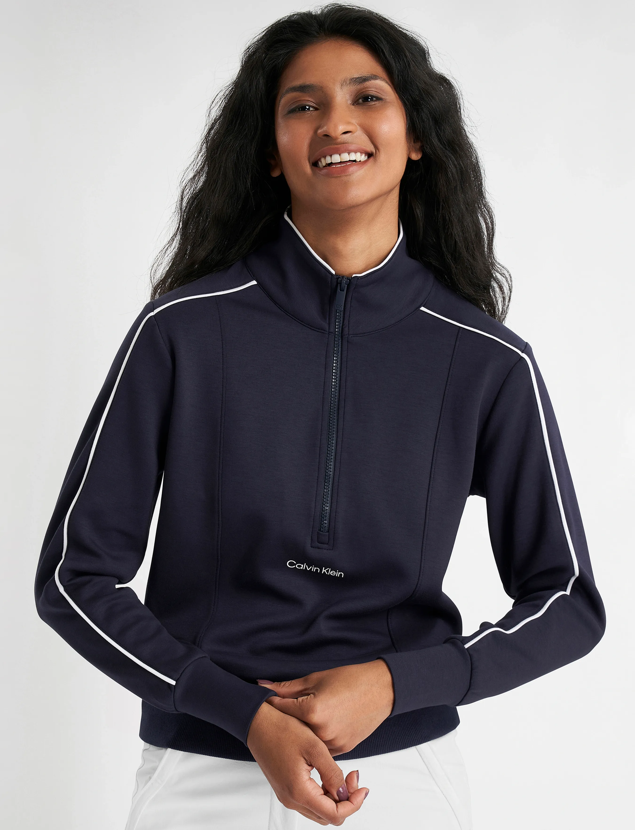 Calvin Klein Golf - QUINTA QUARTER ZIP TOP - Överdelar - navy - 5