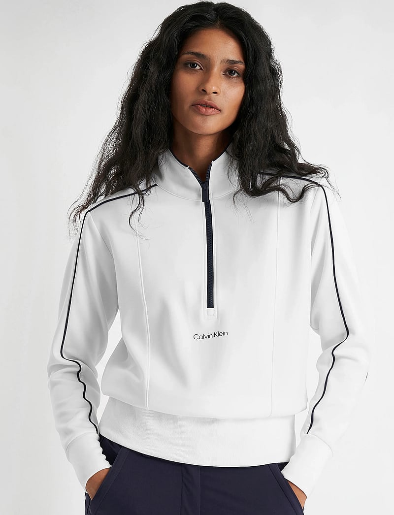 Calvin Klein Golf - QUINTA QUARTER ZIP TOP - Överdelar - white - 0