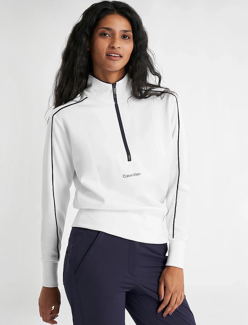 Calvin Klein Golf - QUINTA QUARTER ZIP TOP - Överdelar - white - 5