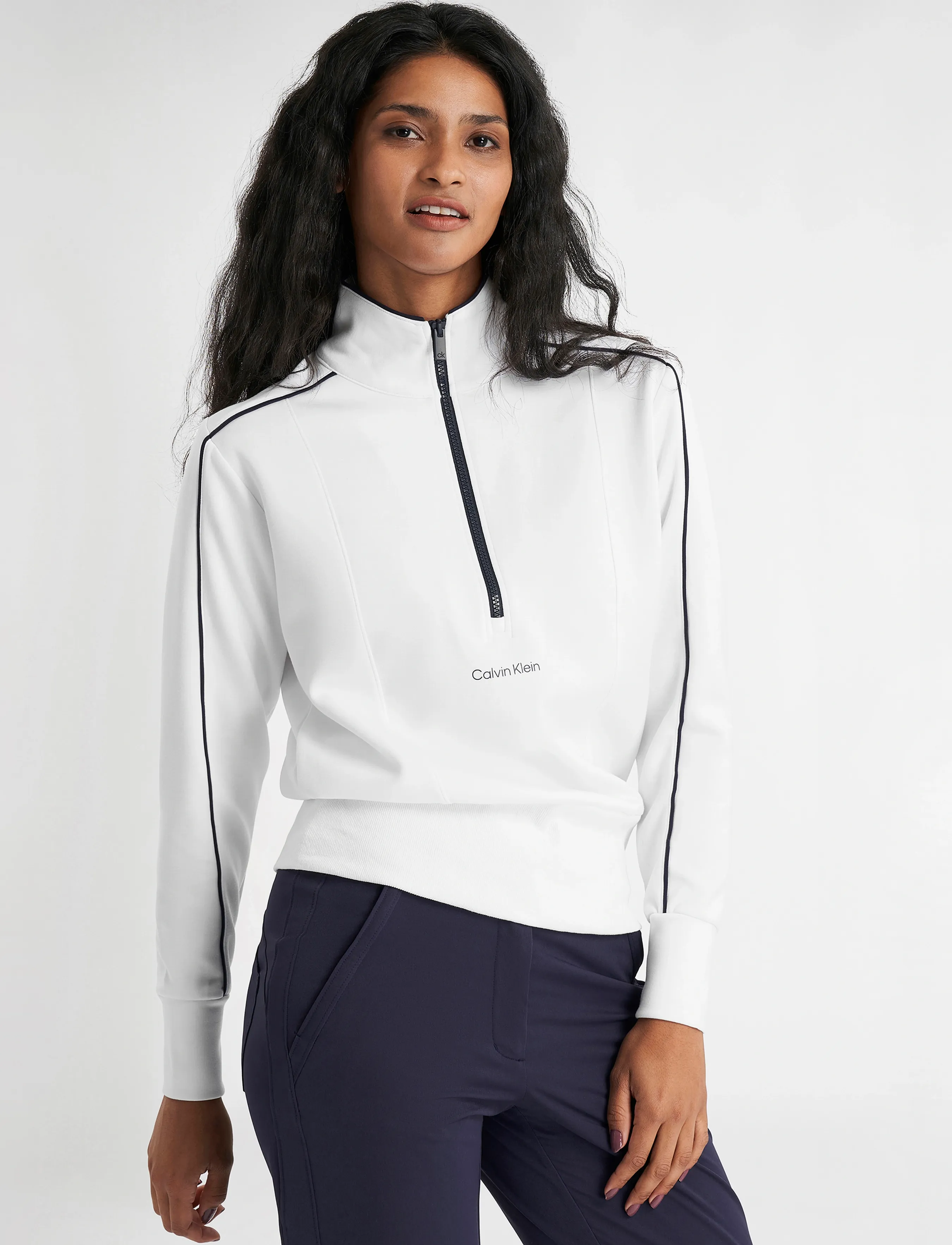 Calvin Klein Golf - QUINTA QUARTER ZIP TOP - oberteile - white - 5