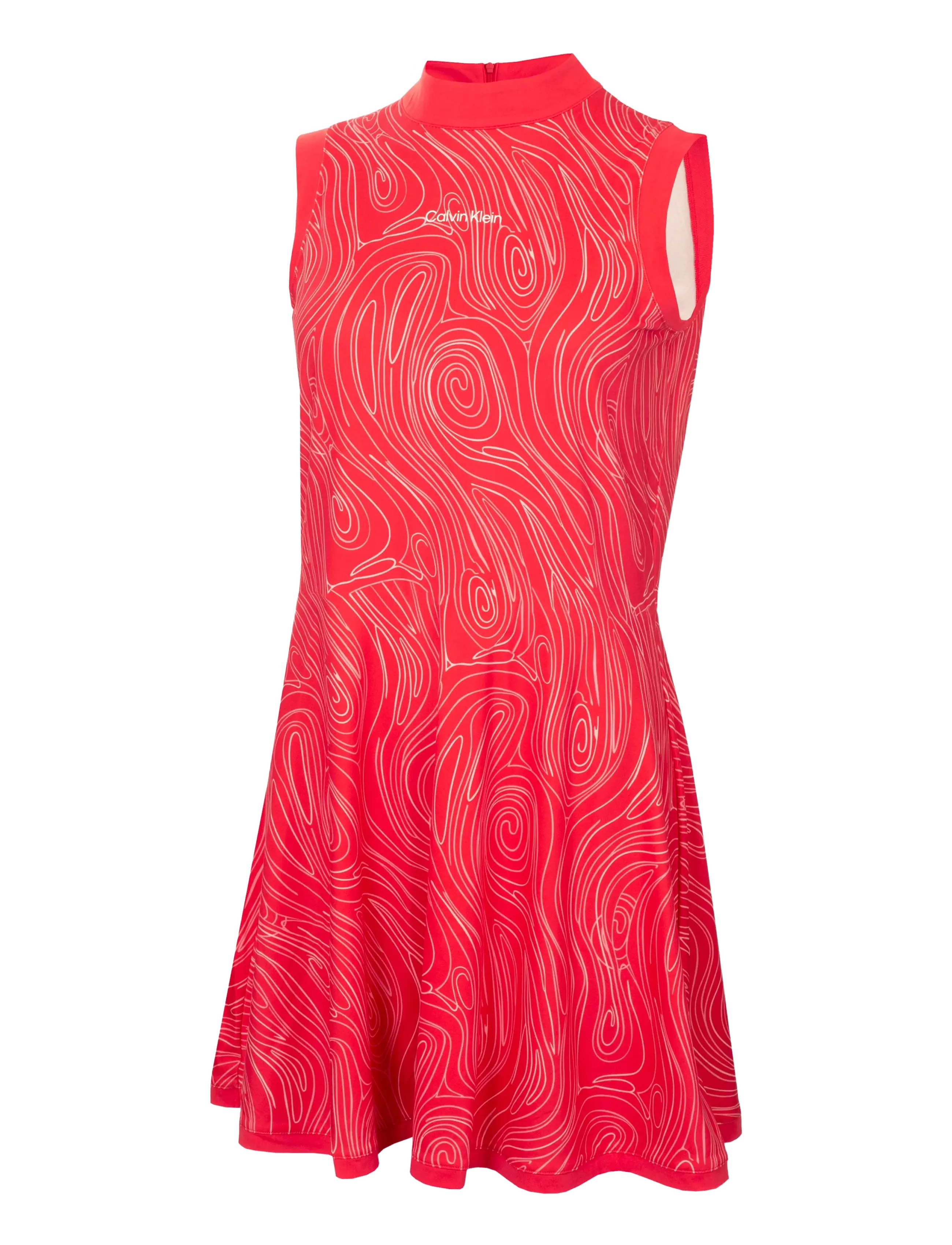 CALVIN KLEIN GOLF Carmen Mock Neck Kleid Rot - 12 - Damen