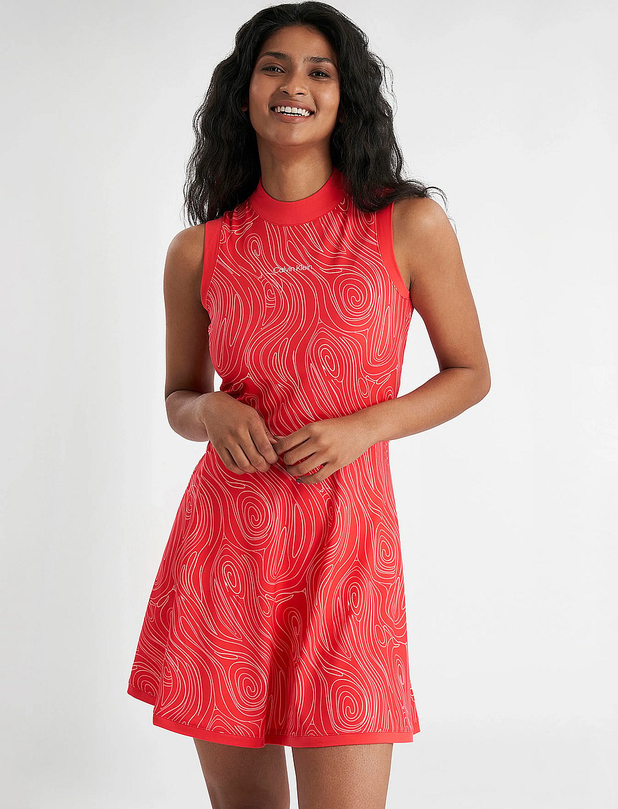 Calvin Klein Golf - CARMEN MOCK NECK DRESS - kleider & röcke - marble print - 0
