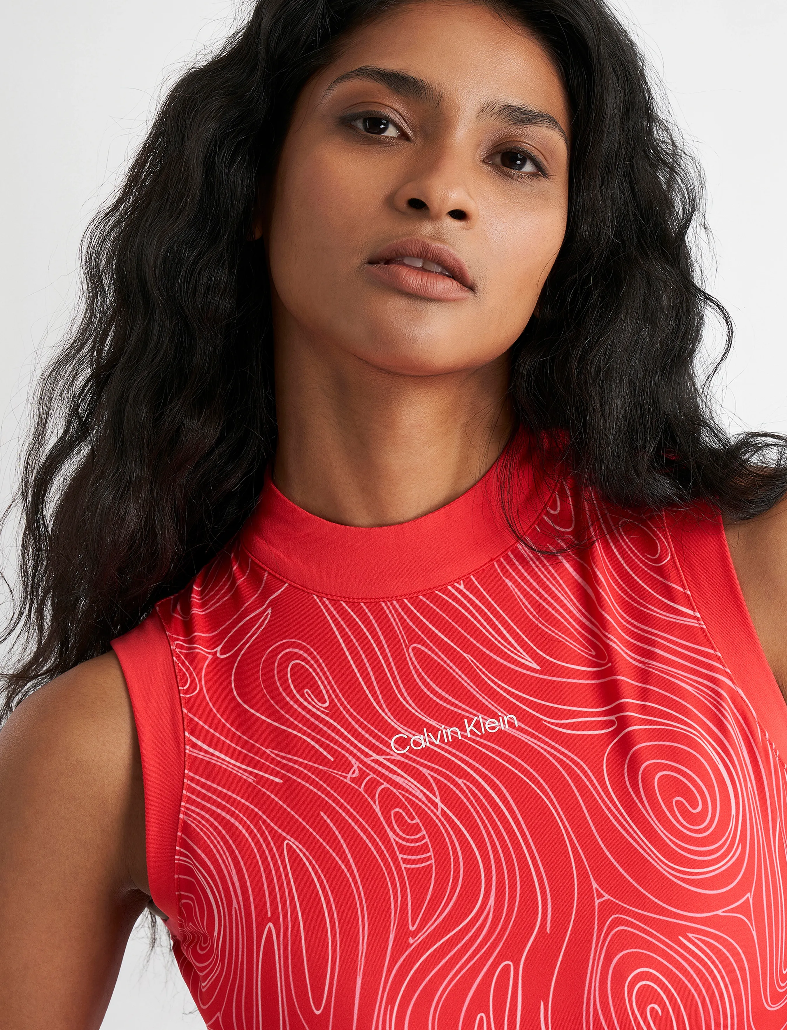 Calvin Klein Golf Carmen Mock Neck Dress sommarklänningar dam – bild 3