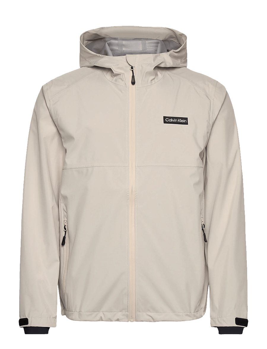 Calvin Klein Golf - FEATHER DRY 15K HOODED WATERPROOF JACKET - golfjakker - sand - 0
