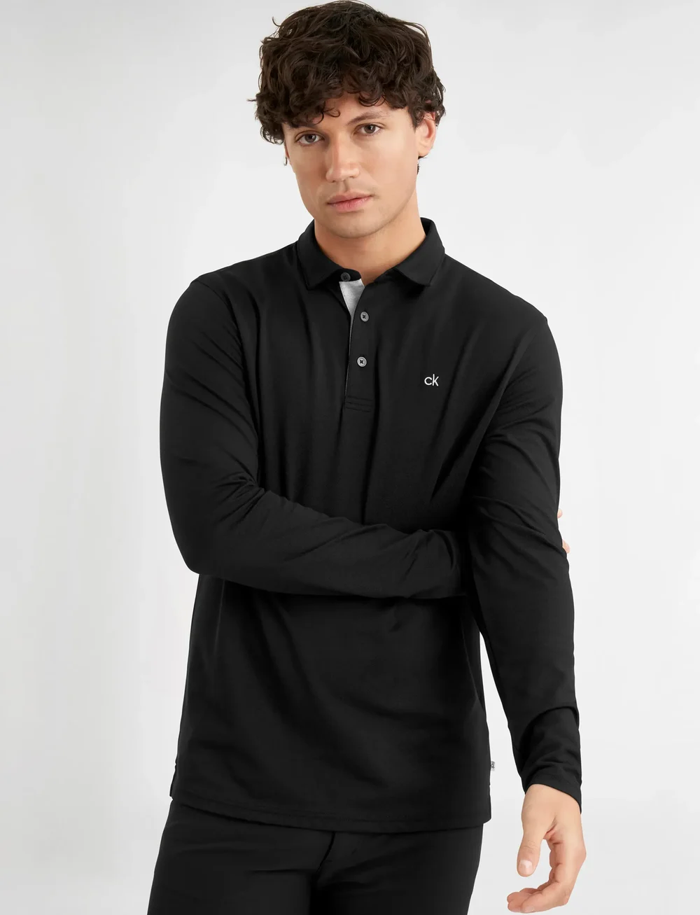 Calvin Klein Golf - BAYARD LONGSLEEVE POLO - alussärgid ja t-särgid - blk - 3