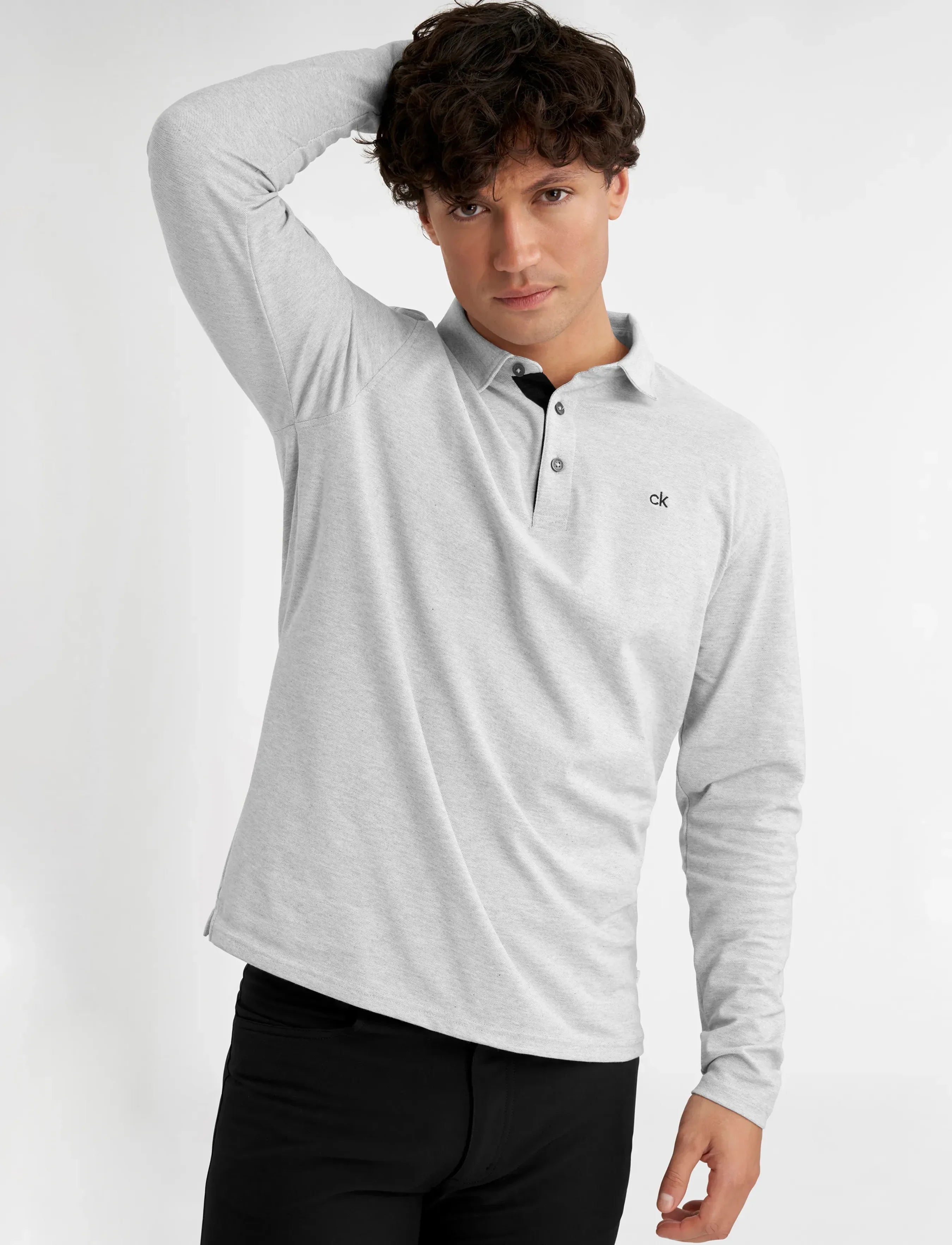 Calvin Klein Golf - BAYARD LONGSLEEVE POLO - silmarl - 5