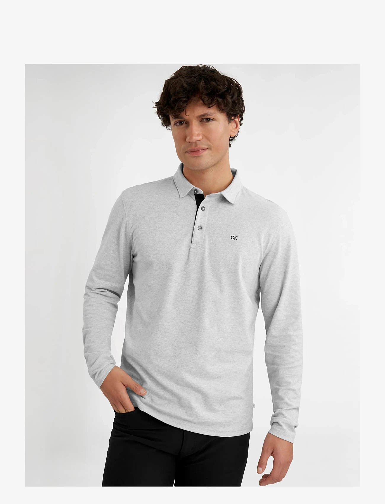 Calvin Klein Golf - BAYARD LONGSLEEVE POLO - oberteile & t-shirts - silmarl - 2