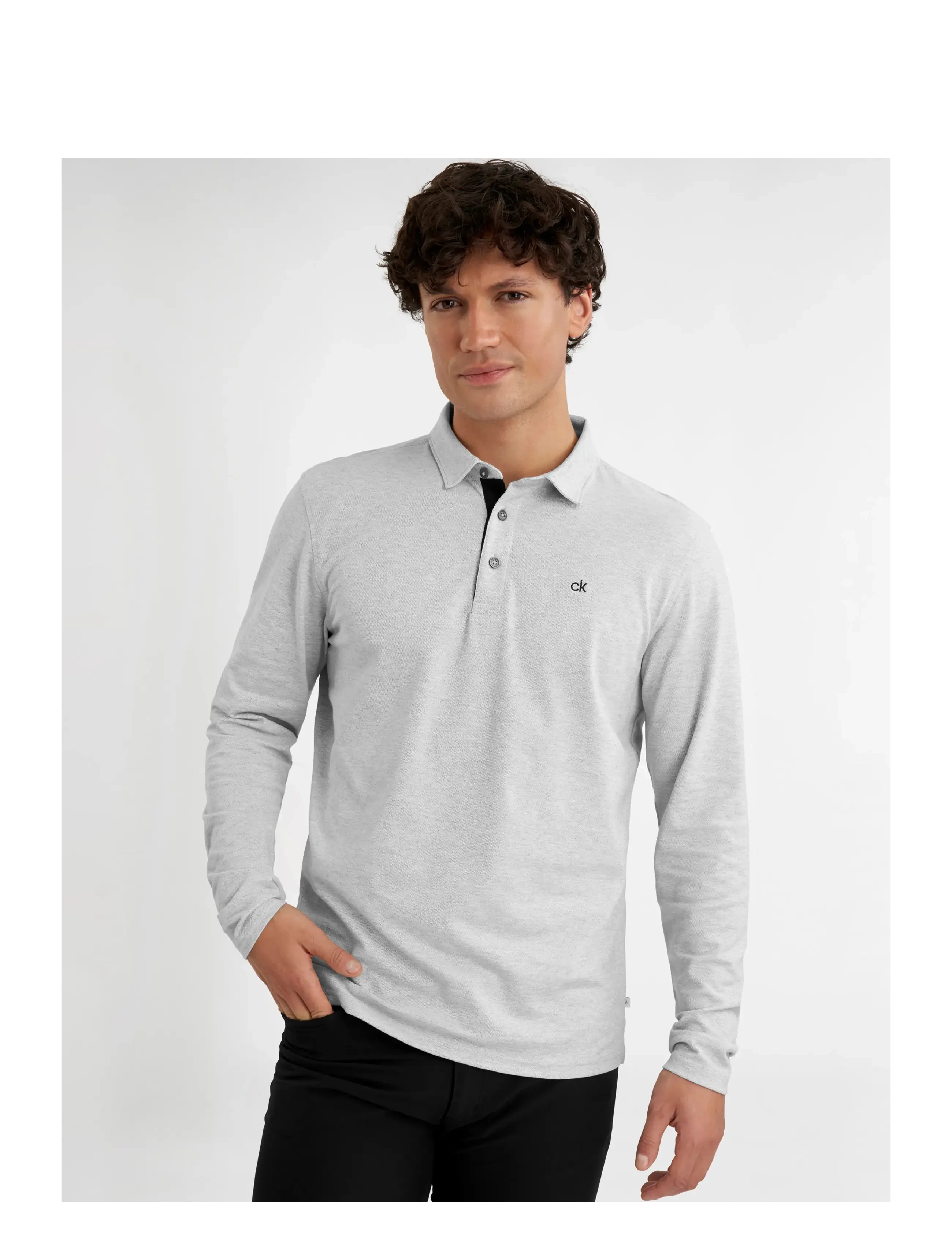 Calvin Klein Golf - BAYARD LONGSLEEVE POLO - silmarl - 2