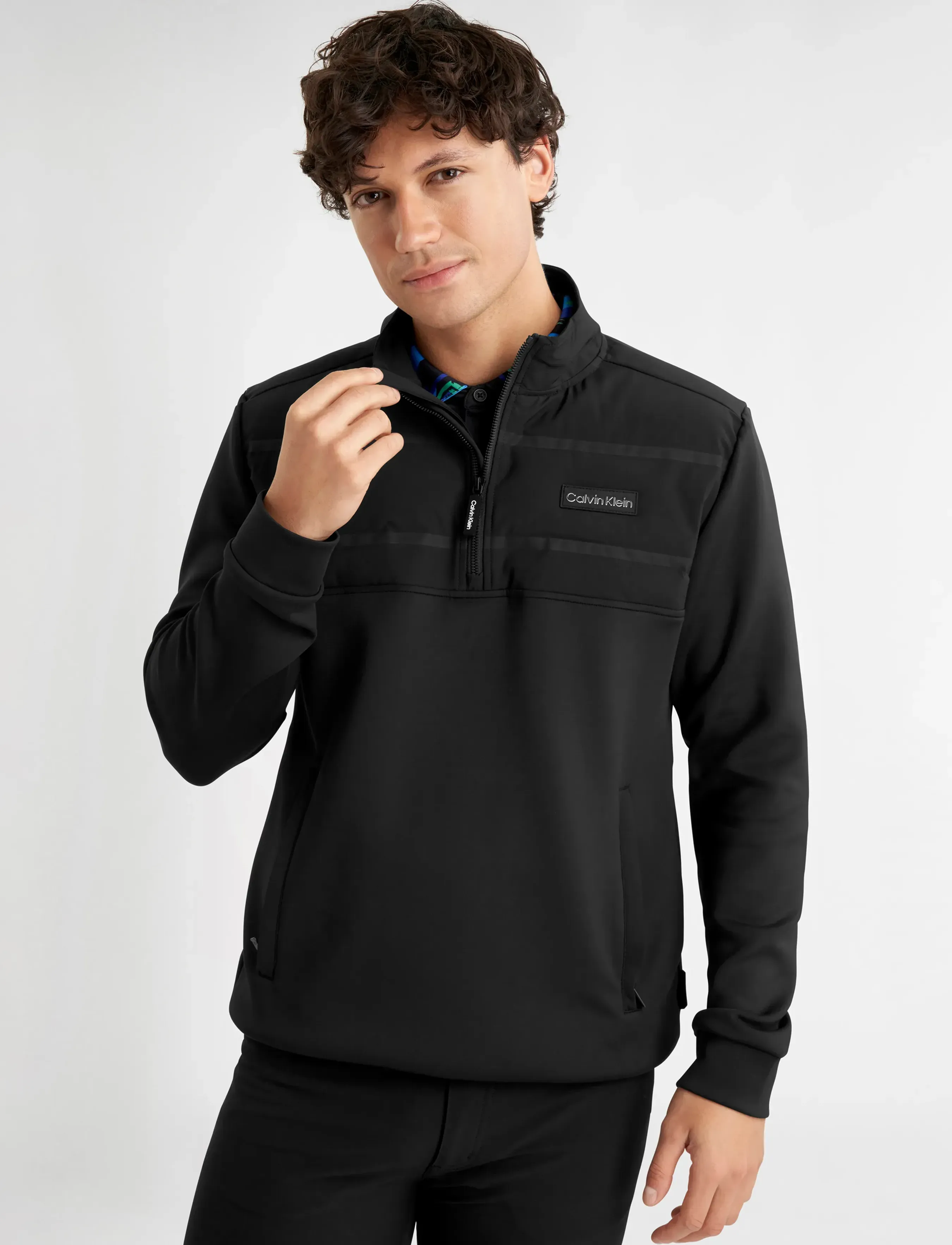 Calvin Klein Golf - HOUSTON HYBRID HALF ZIP - base layer tops - blk - 2