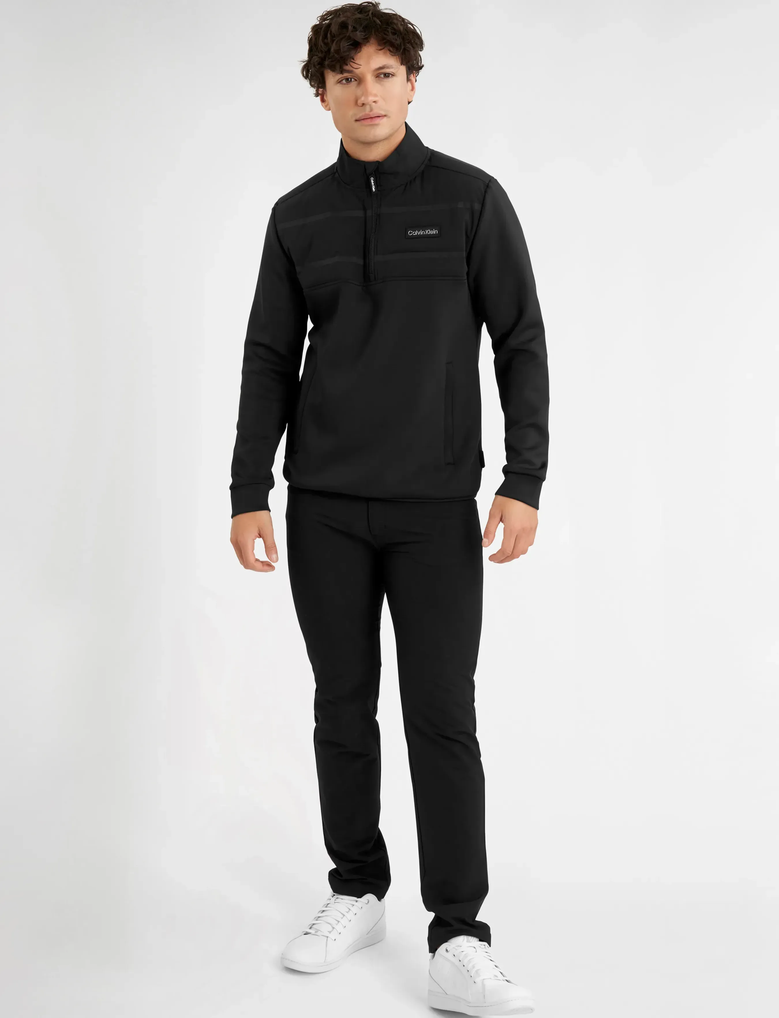 Calvin Klein Golf - HOUSTON HYBRID HALF ZIP - base layer tops - blk - 3