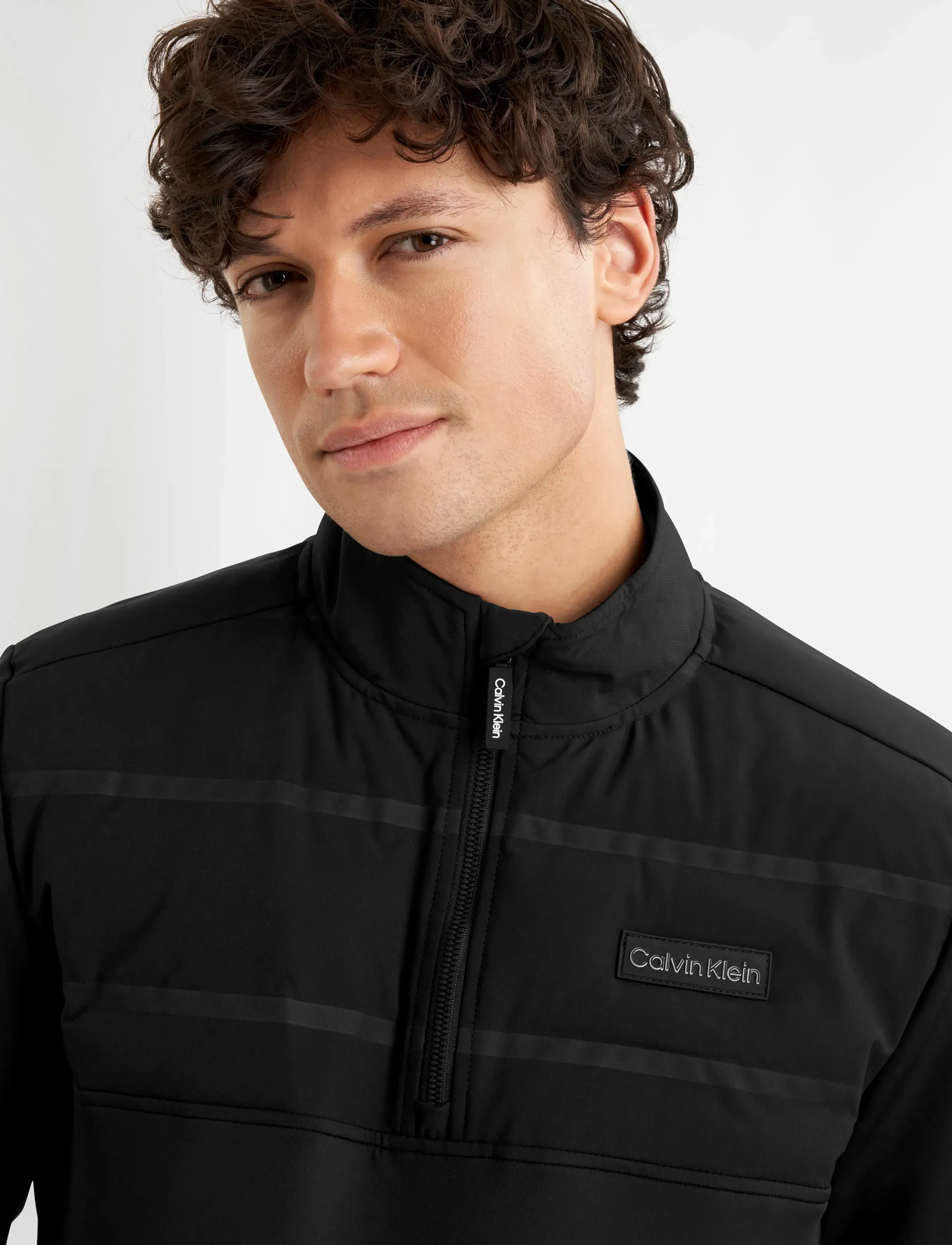 Calvin Klein Golf - HOUSTON HYBRID HALF ZIP - base layer tops - blk - 4