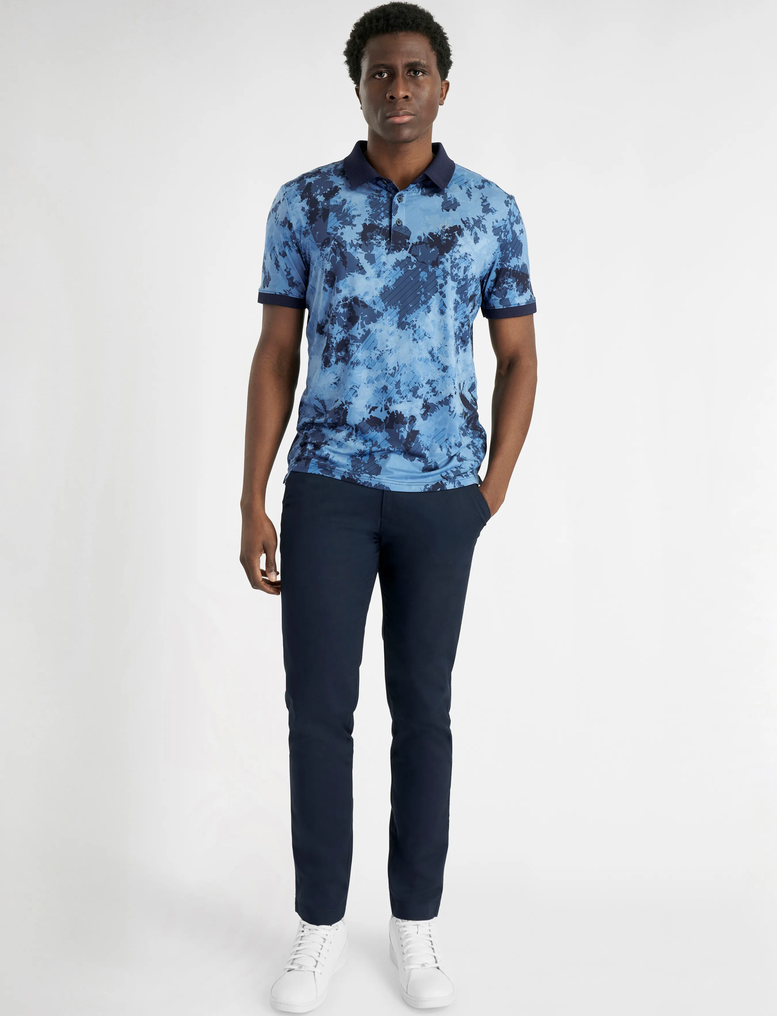 Calvin Klein Golf - DIGITAL CHAOS PRINTED POLO - oberteile & t-shirts - nvy - 4