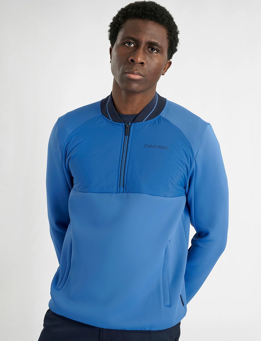 Calvin Klein Golf - GREENSIDE 1/2 ZIP HYBRID BOMBER - golf-jacken - bluhib - 0