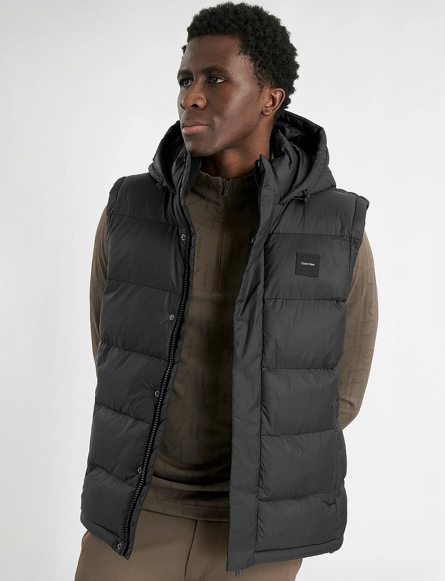 Calvin Klein Golf - VANTA HOODED PUFFA GILET - blk - 0
