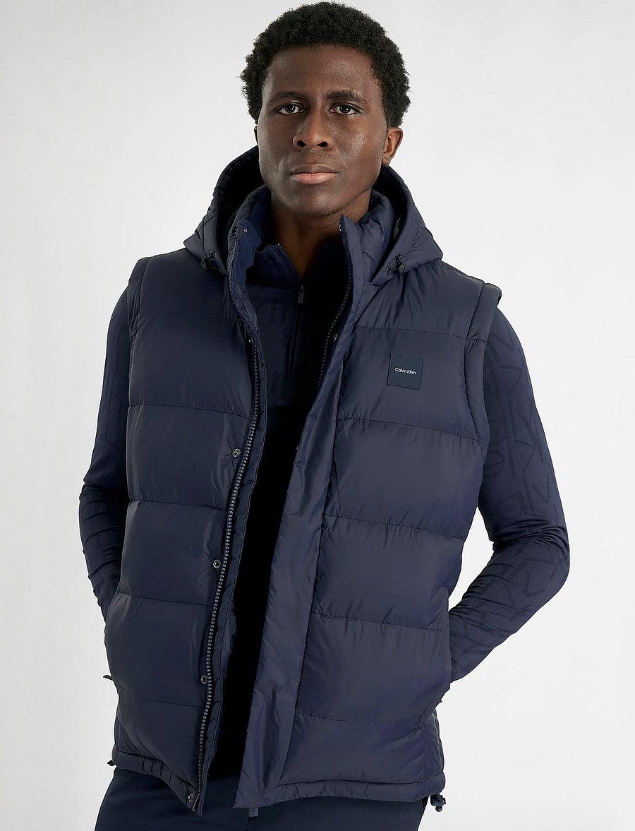 Calvin Klein Golf - VANTA HOODED PUFFA GILET - vests - nvy - 0