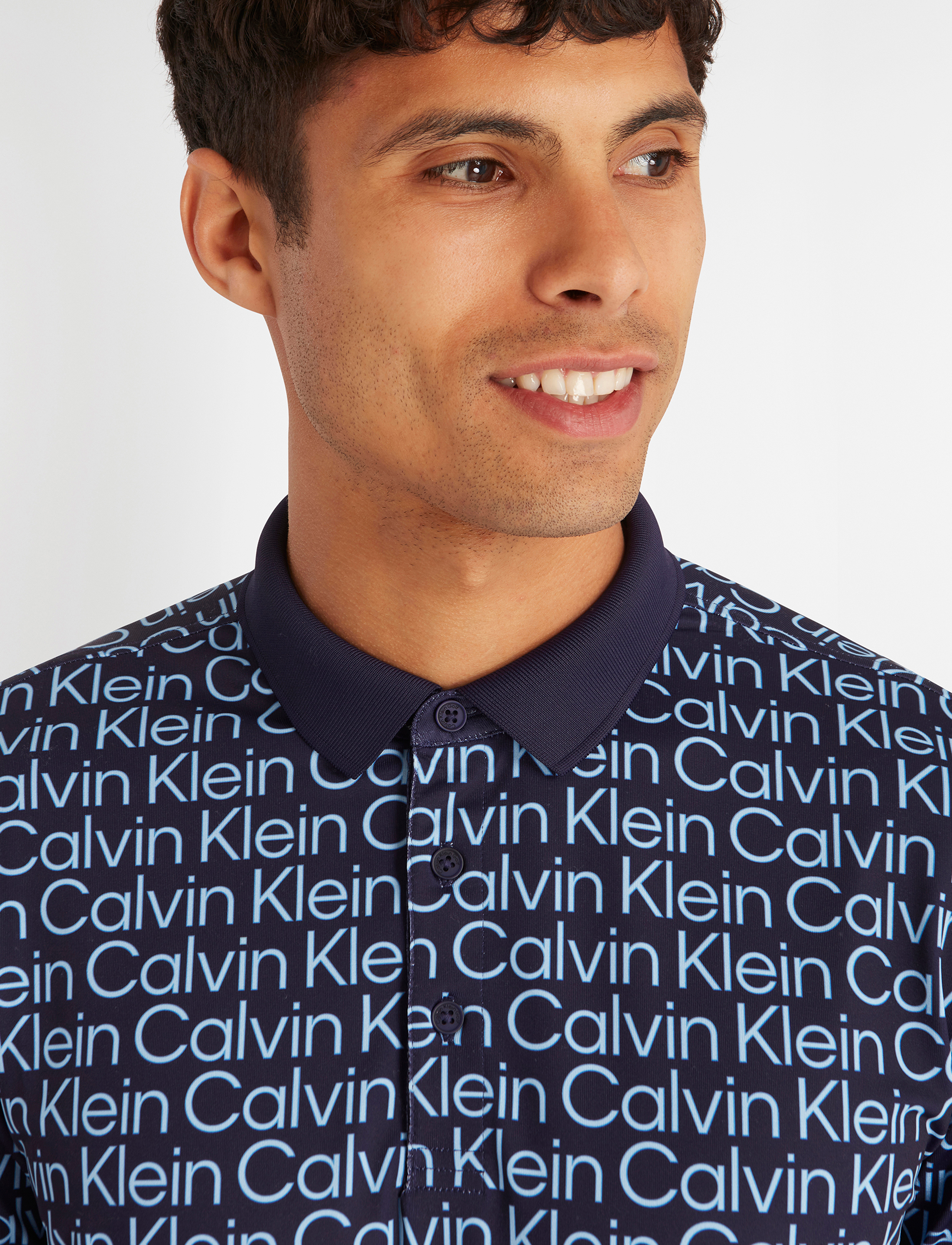 Calvin Klein Golf - CALVIN KLEIN PRINT POLO - evening blue - 4