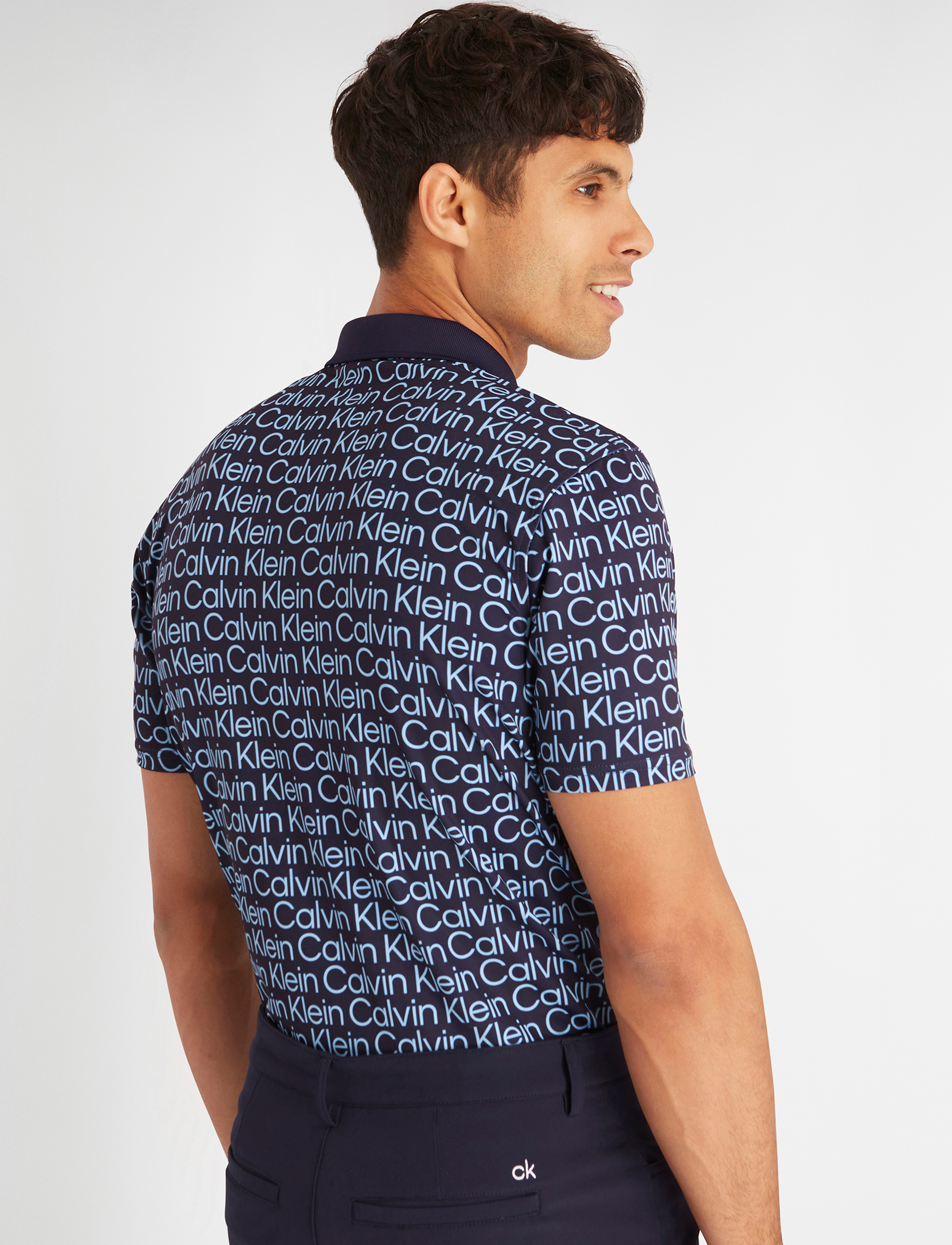 Calvin Klein Golf - CALVIN KLEIN PRINT POLO - evening blue - 5