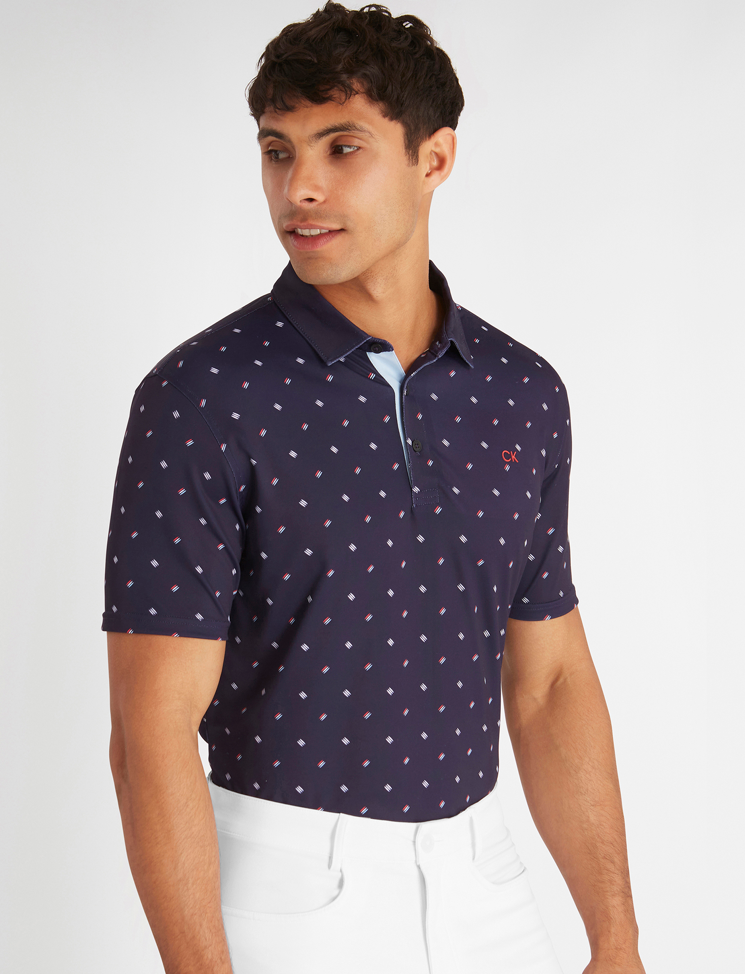 Calvin Klein Golf - TREBLE STRIKE PRINT POLO - evening blue - 2