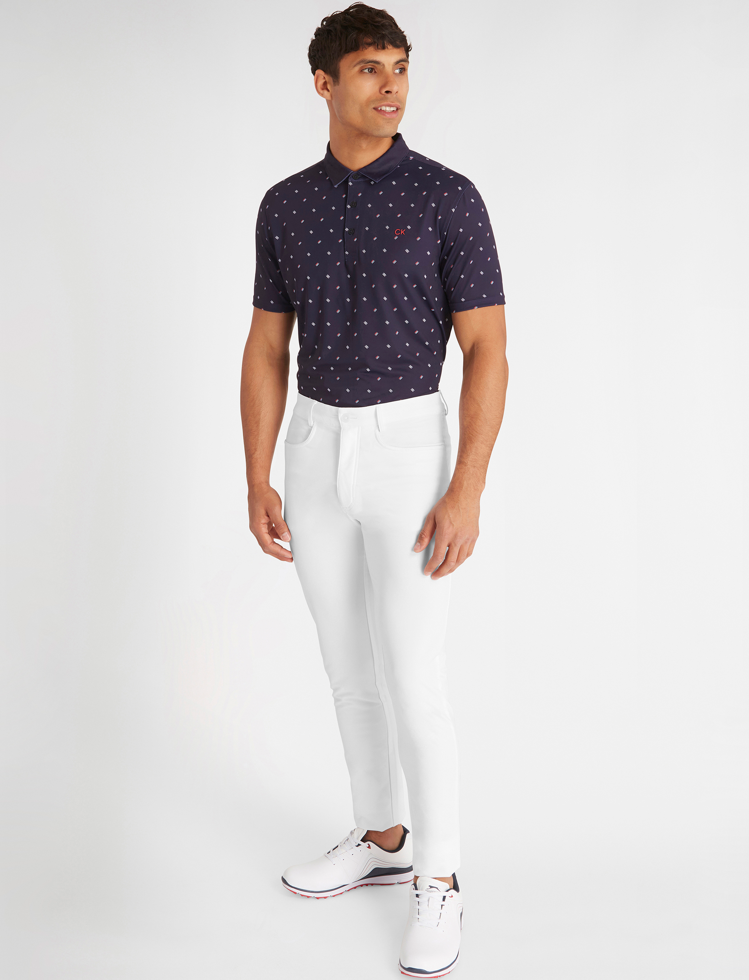 Calvin Klein Golf - TREBLE STRIKE PRINT POLO - evening blue - 3