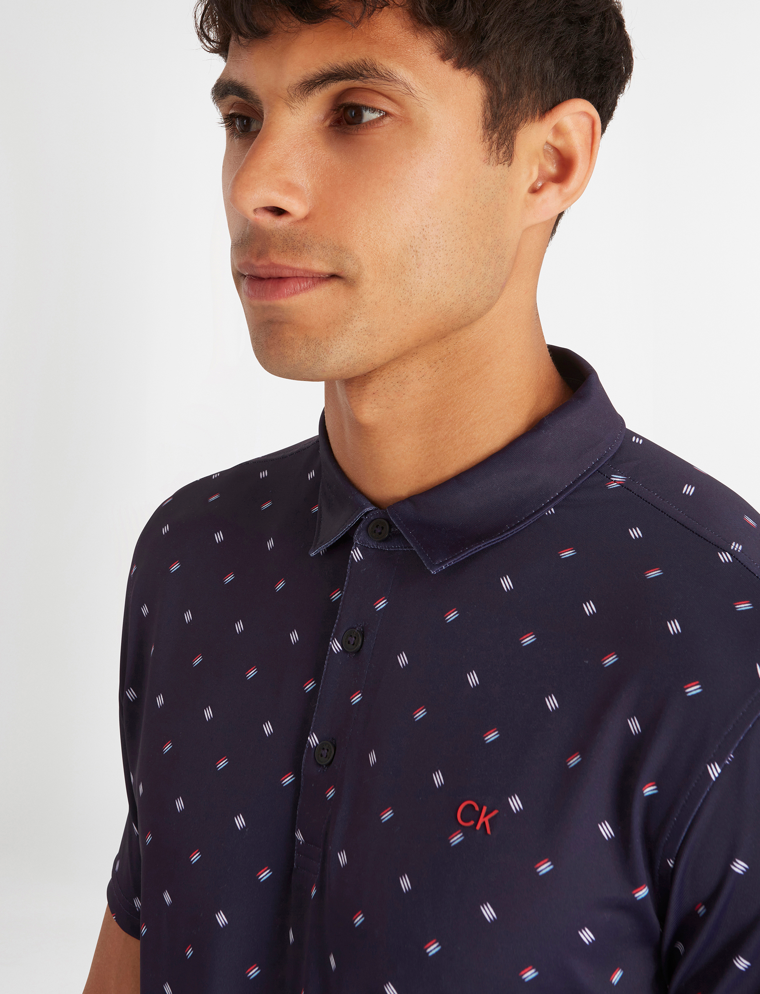 Calvin Klein Golf - TREBLE STRIKE PRINT POLO - evening blue - 4