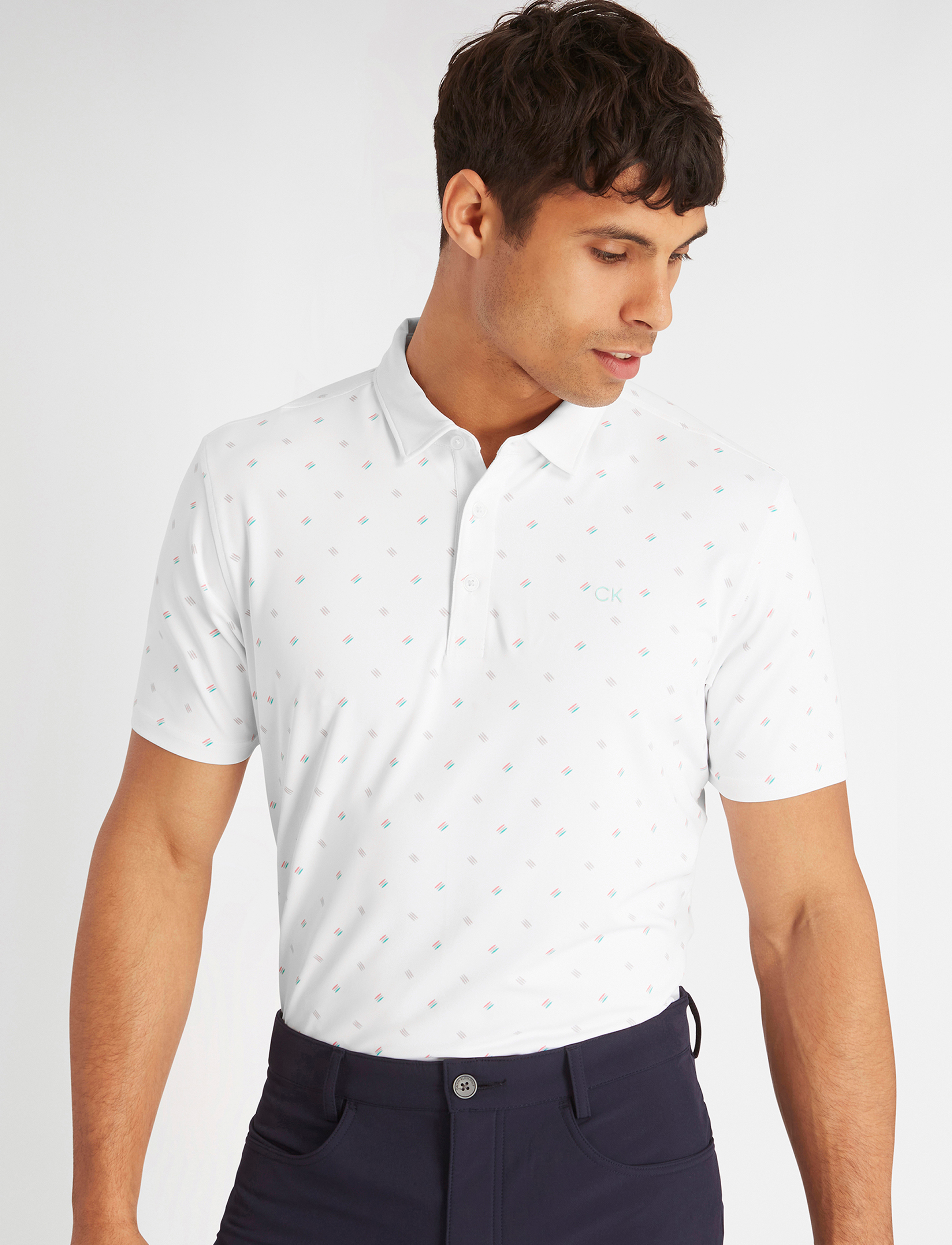 Calvin Klein Golf - TREBLE STRIKE PRINT POLO - white - 2