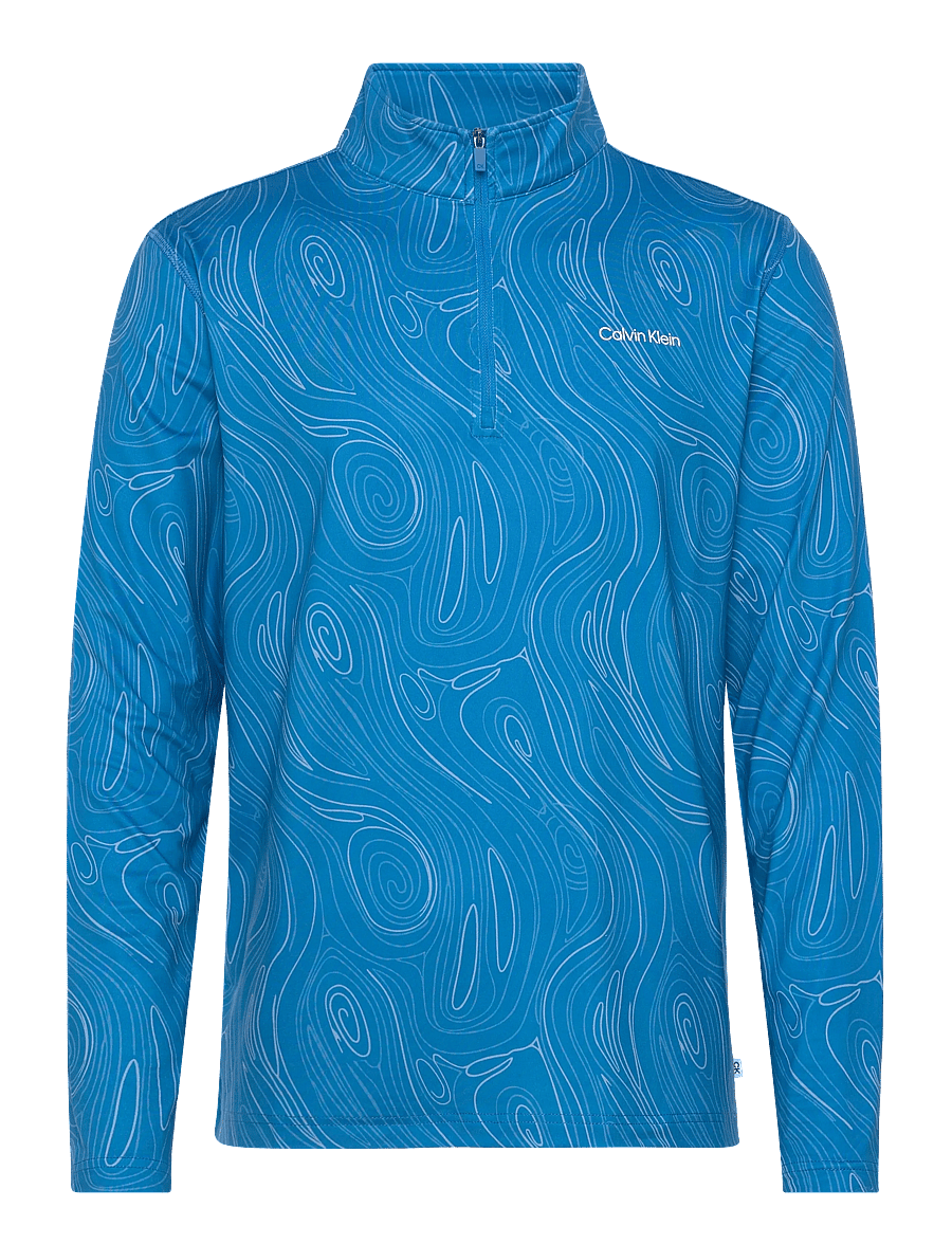Calvin Klein Golf - PRINTED NEWPORT HALF ZIP - fleece & midlayer - saphire - 1