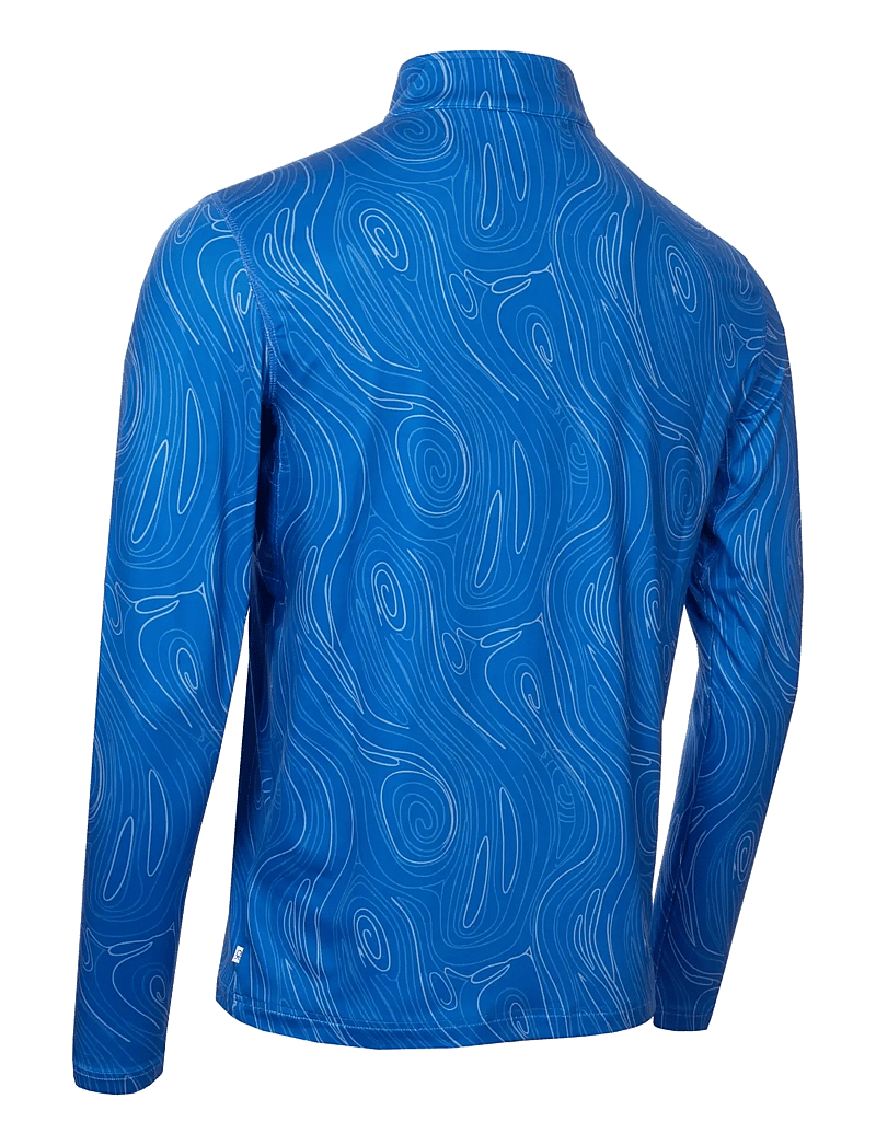 Calvin Klein Golf - PRINTED NEWPORT HALF ZIP - fleece og mellemlag - saphire - 2